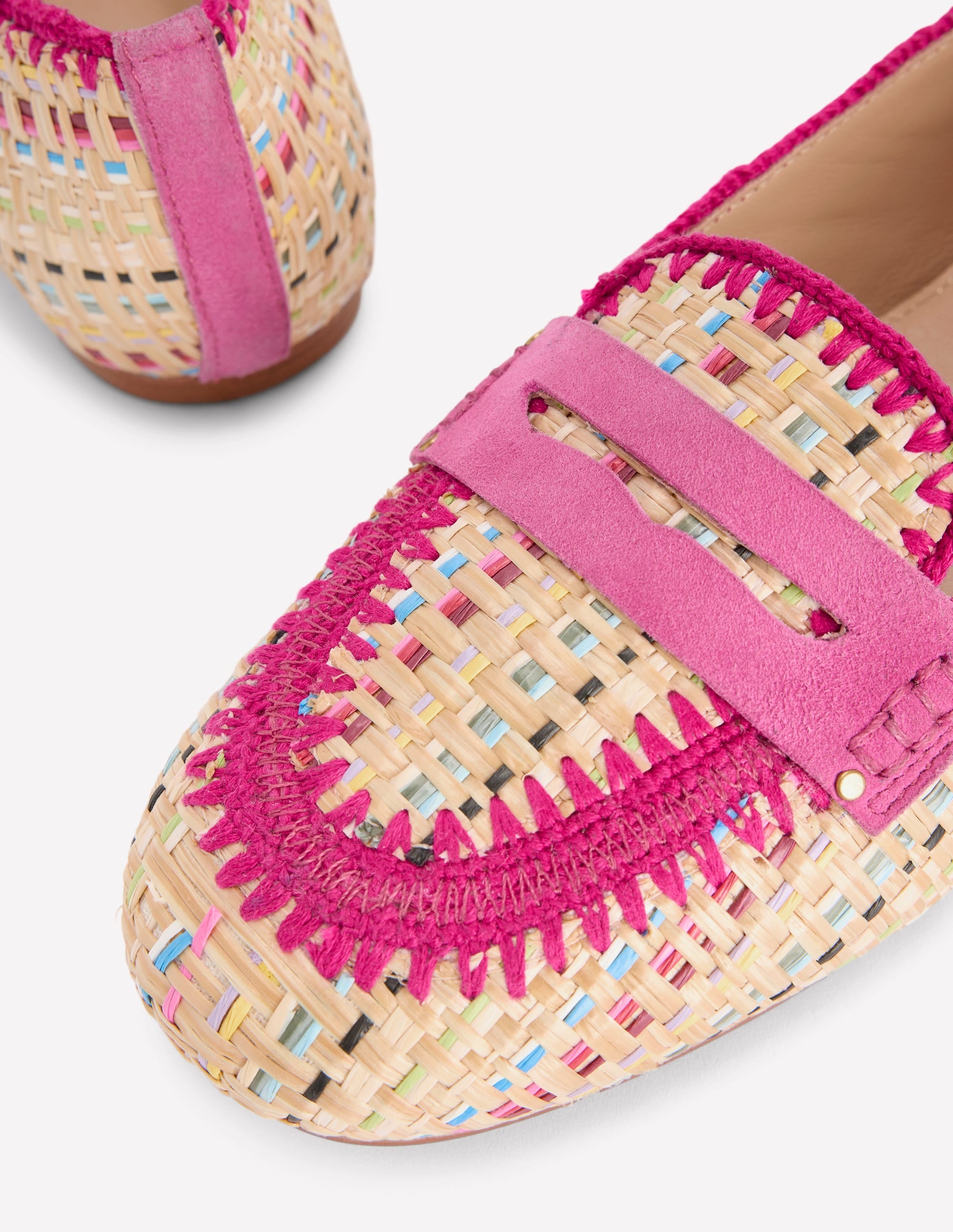 Classic Penny Loafers-Multi Raffia - Image 4