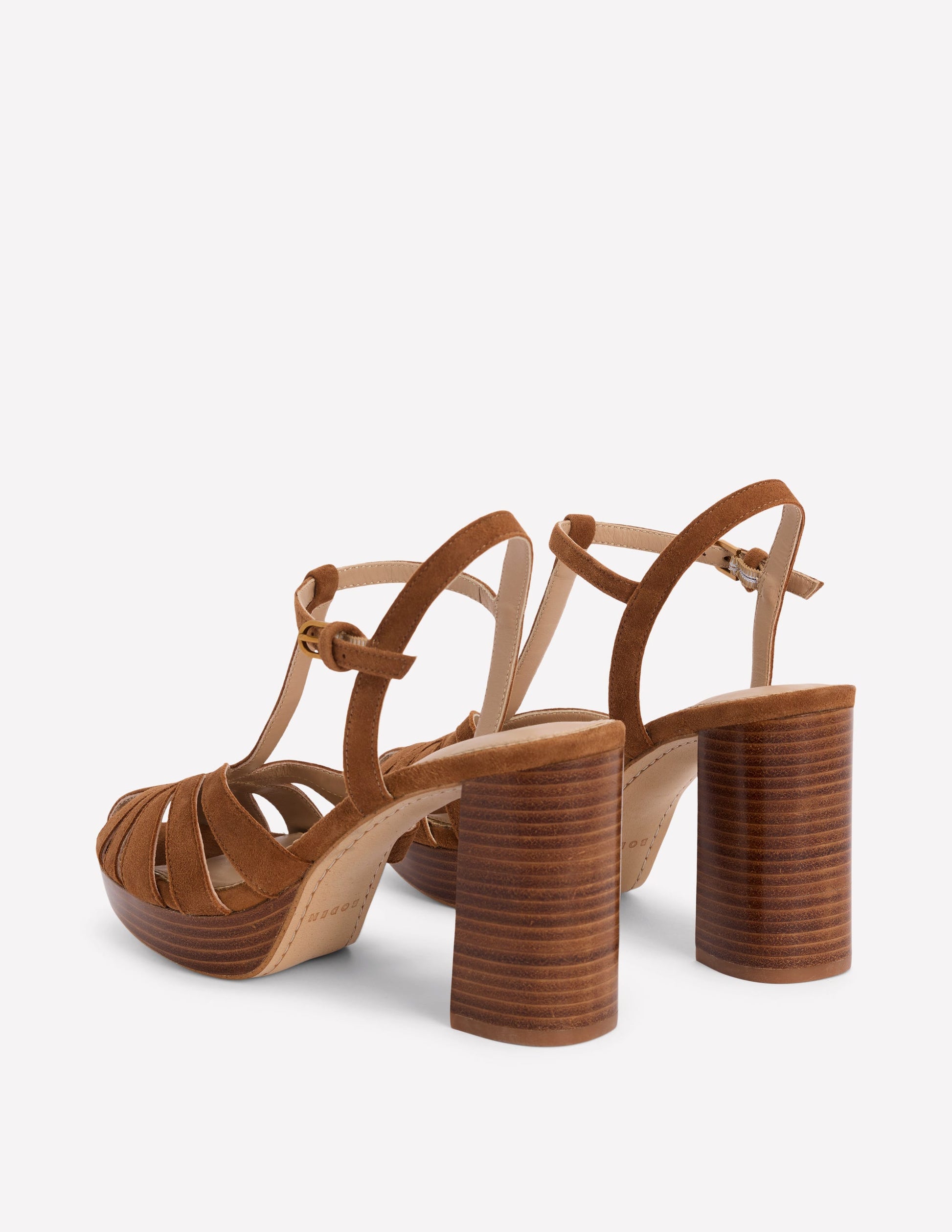Platform Cage Sandals-Tan-5