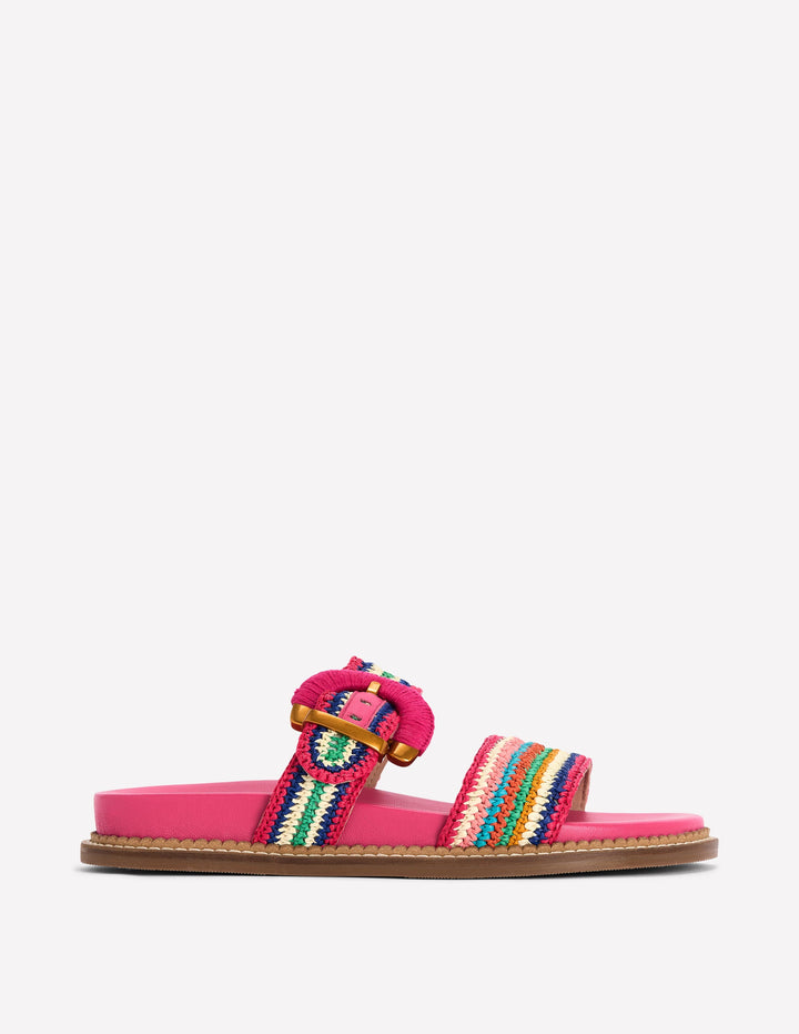 Caryl Double Strap Sandals-Multi Stripe