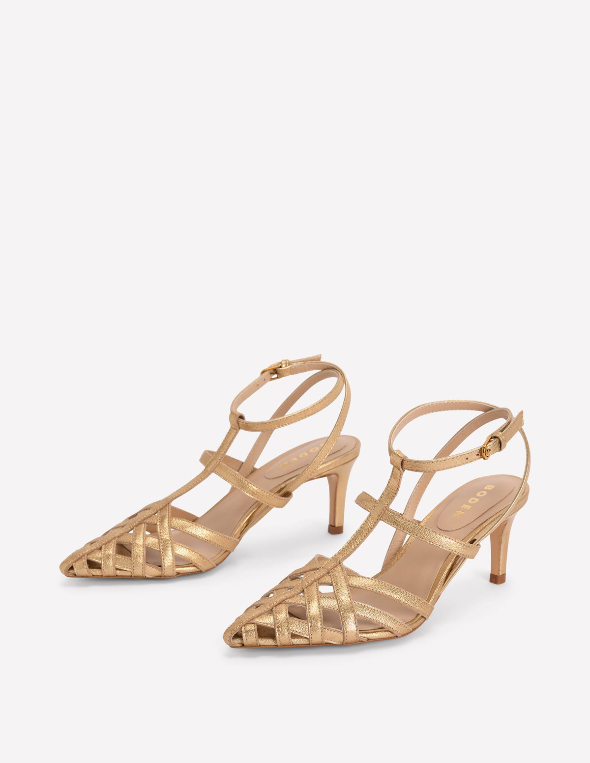 Cage Front Heels-Gold - Image 3