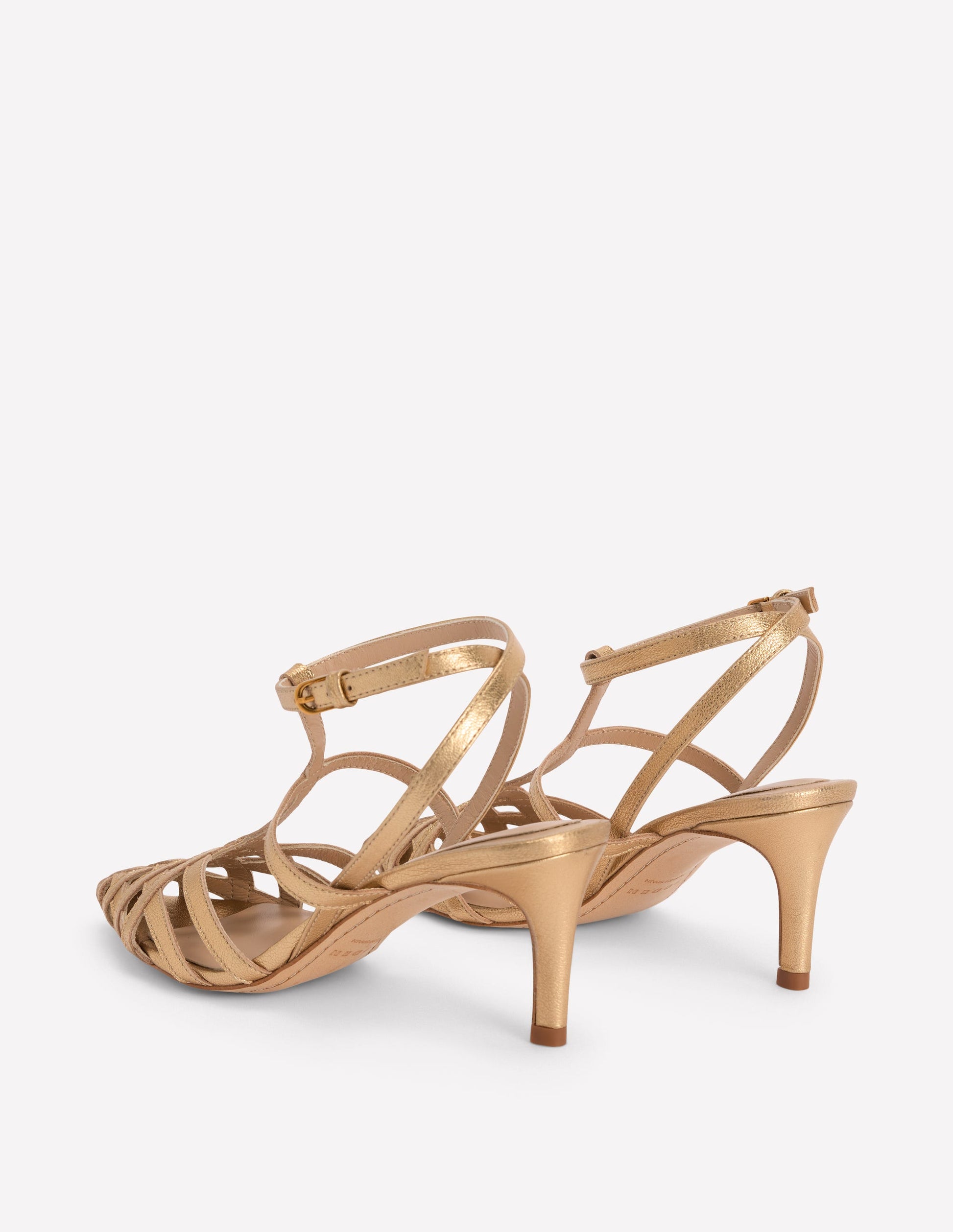 Cage Front Kitten Heels-Gold-5