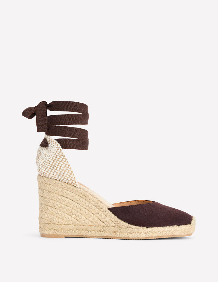Cassie high wedge espadrille-Bitter Chocolate