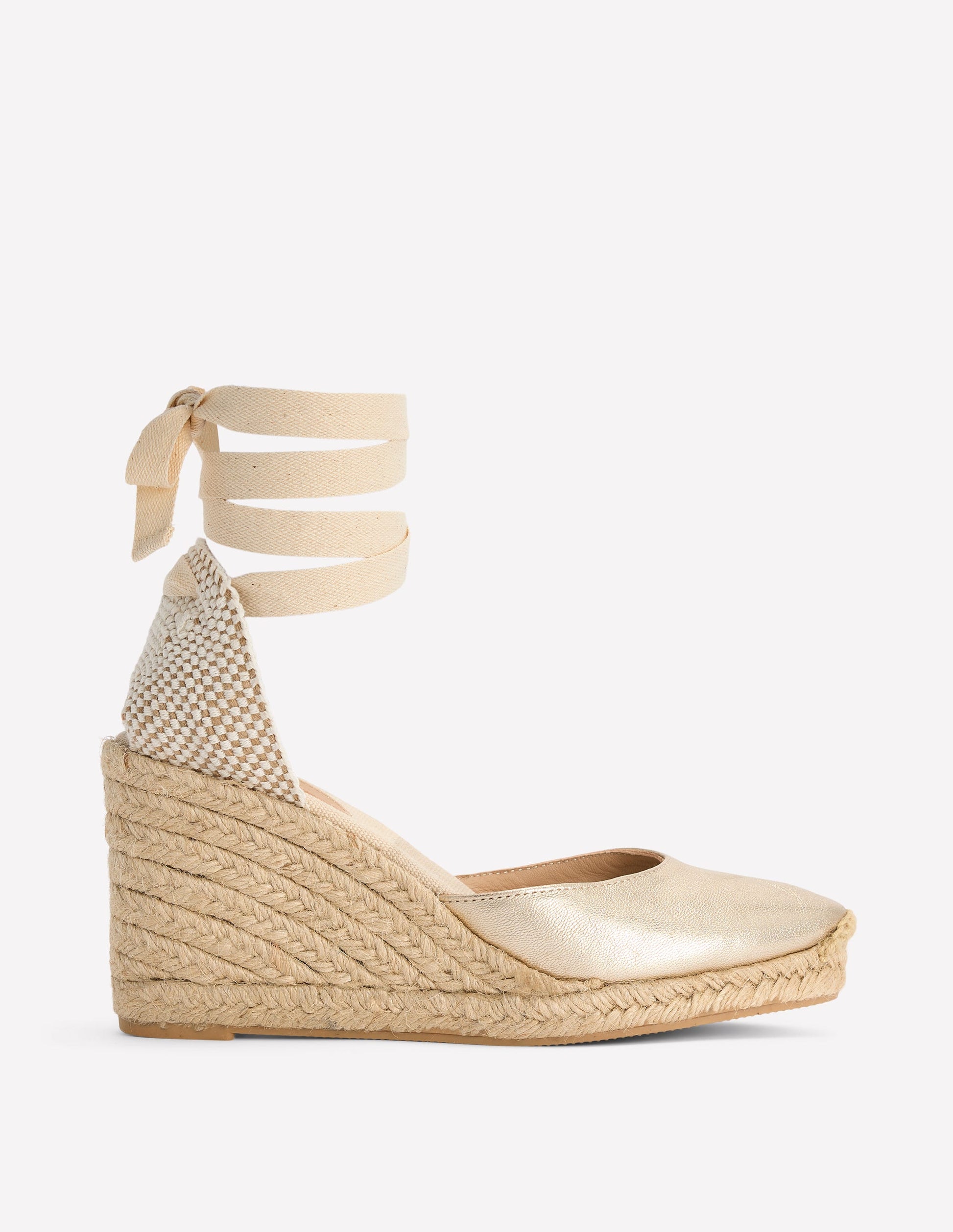 Cassie High Wedge Espadrilles-Gold-1
