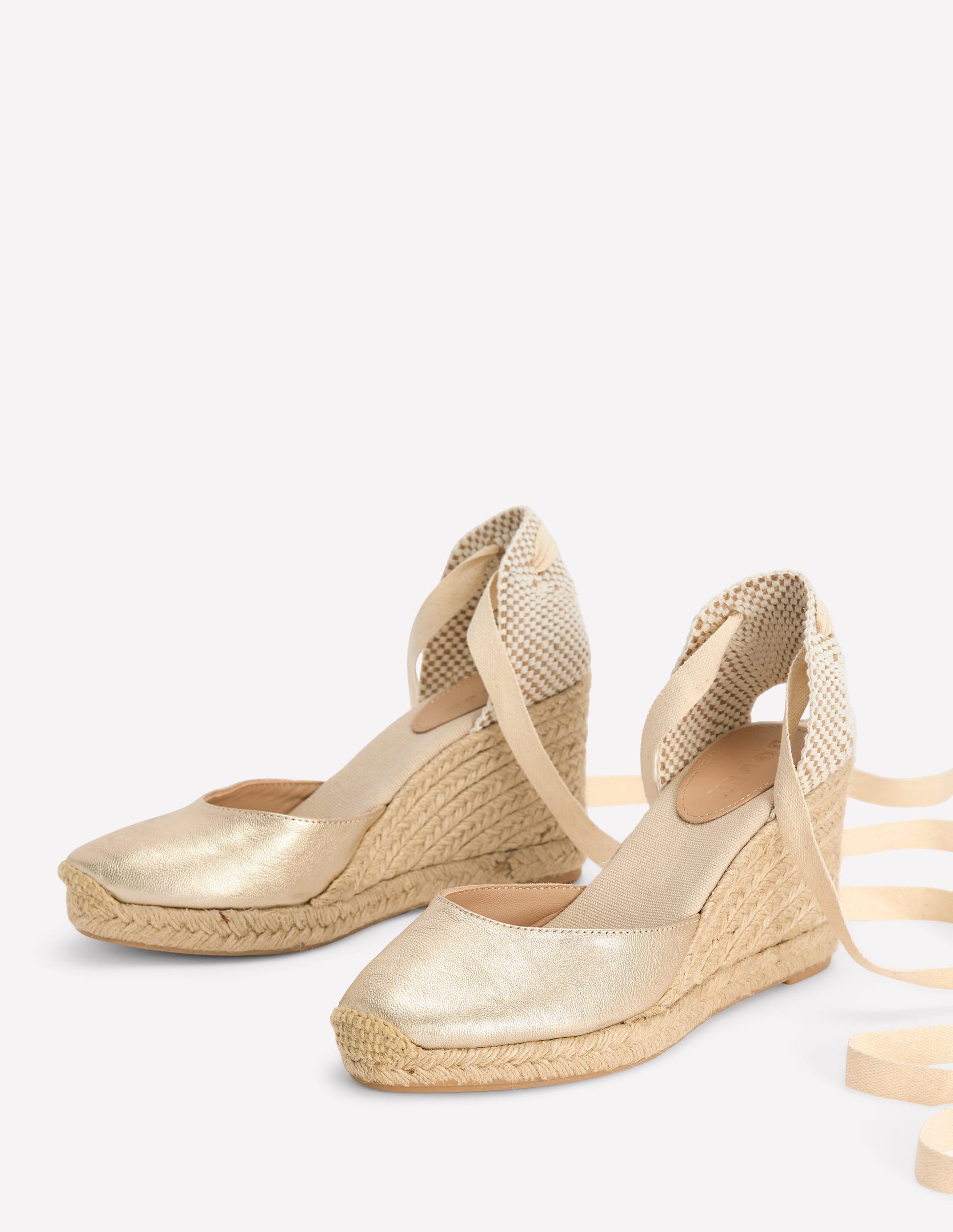 Cassie High Wedge Espadrilles-Gold-3