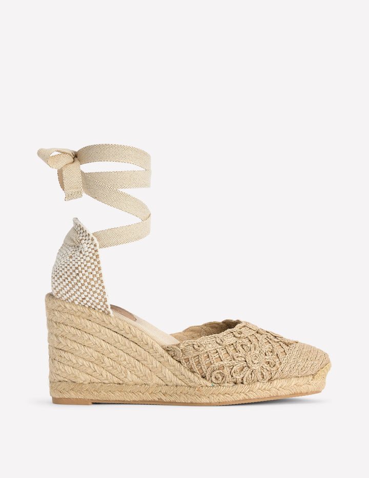 Cassie high wedge espadrille-Natural
