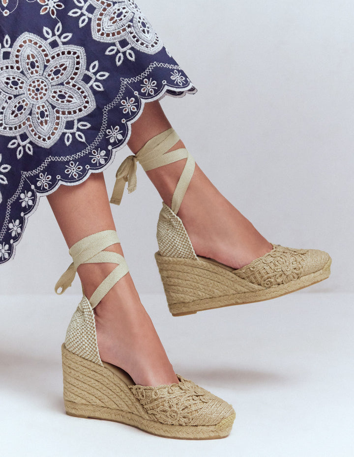 Cassie High Wedge Espadrille-Natural