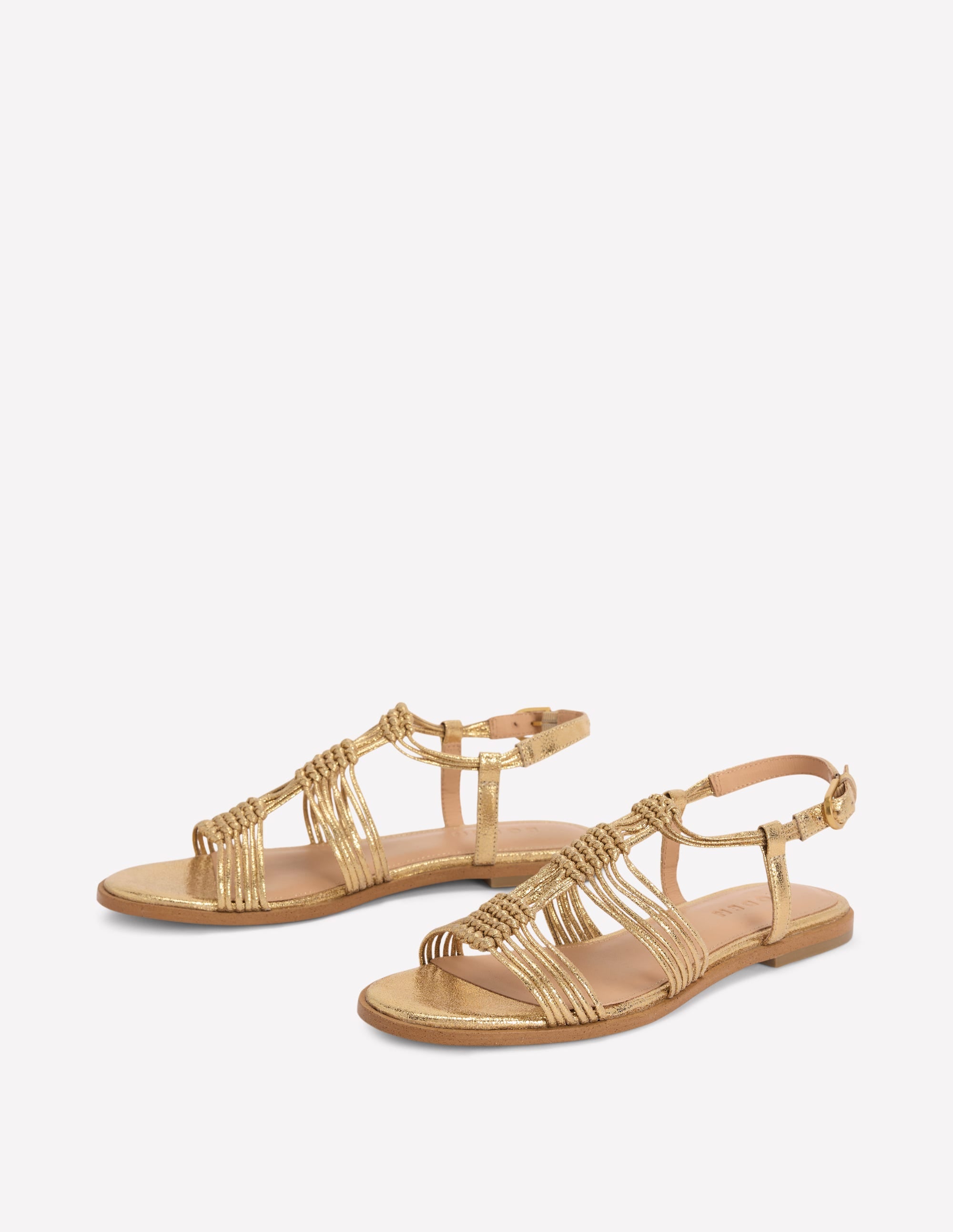 Multi Strap Knot Sandal-Gold - Image 3