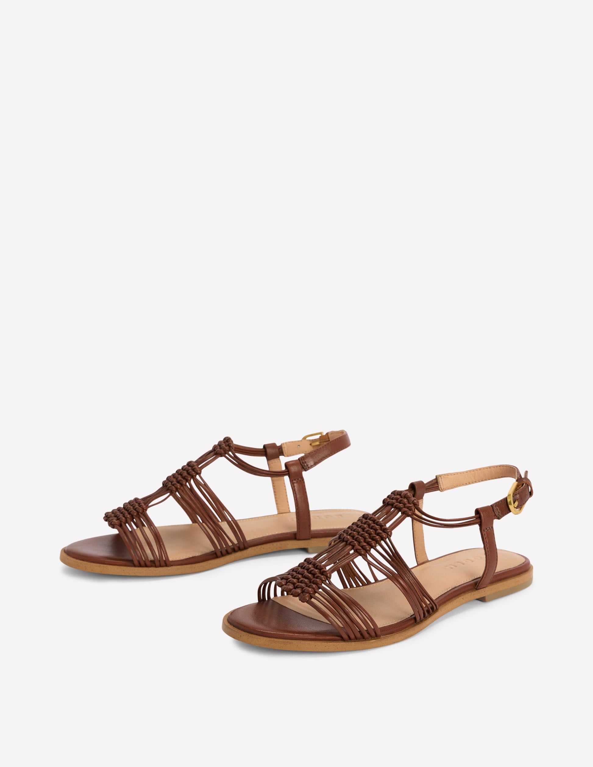 Multi Strap Knot Sandal-Tan-3