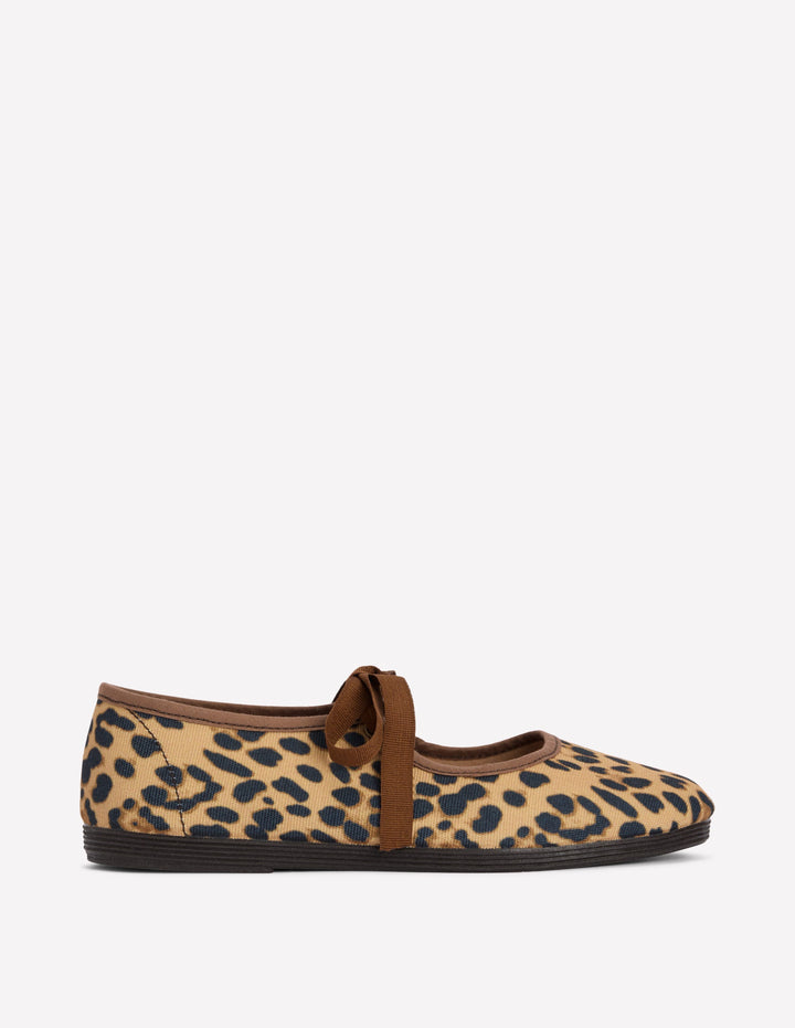 Flexi Tie Mary Jane-Leopard