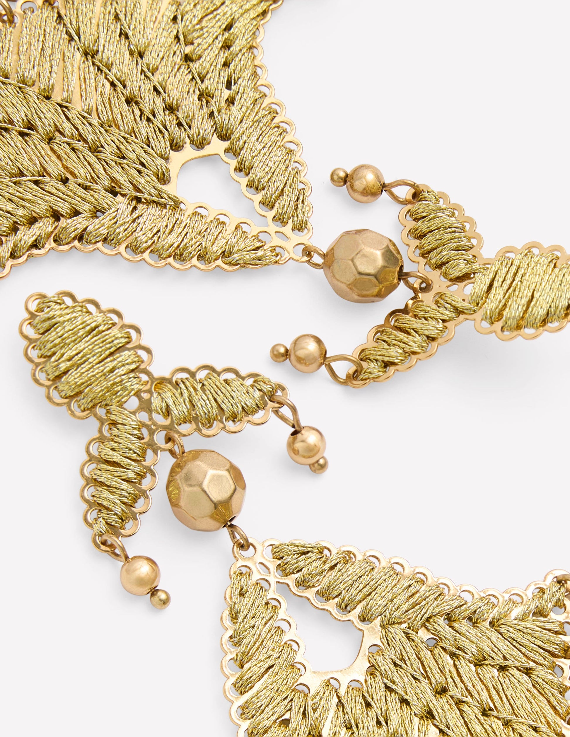 Mega Motif Earrings-Gold Colour-3