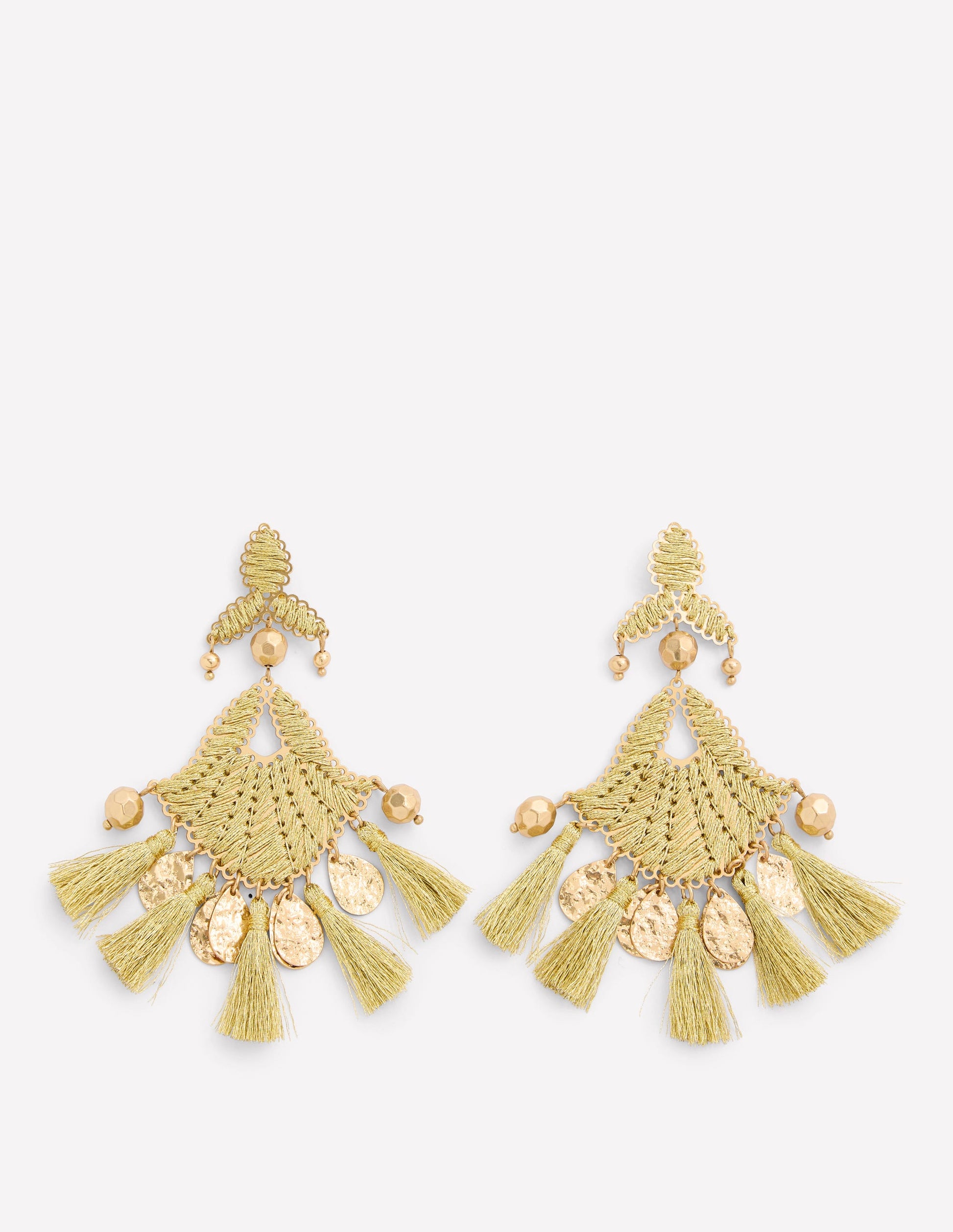 Mega Motif Earrings-Gold Colour-1