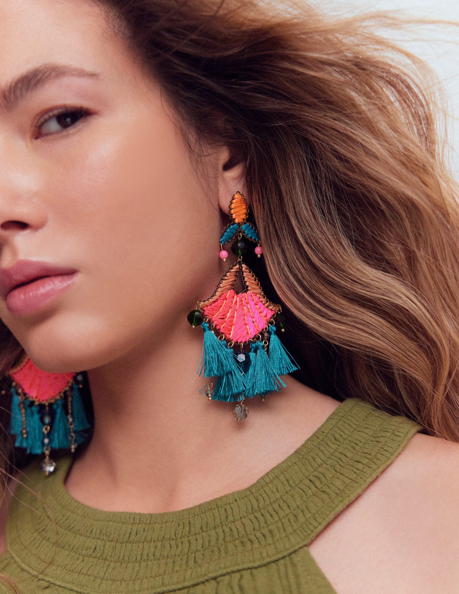 Mega Motif Earrings-Multi-2