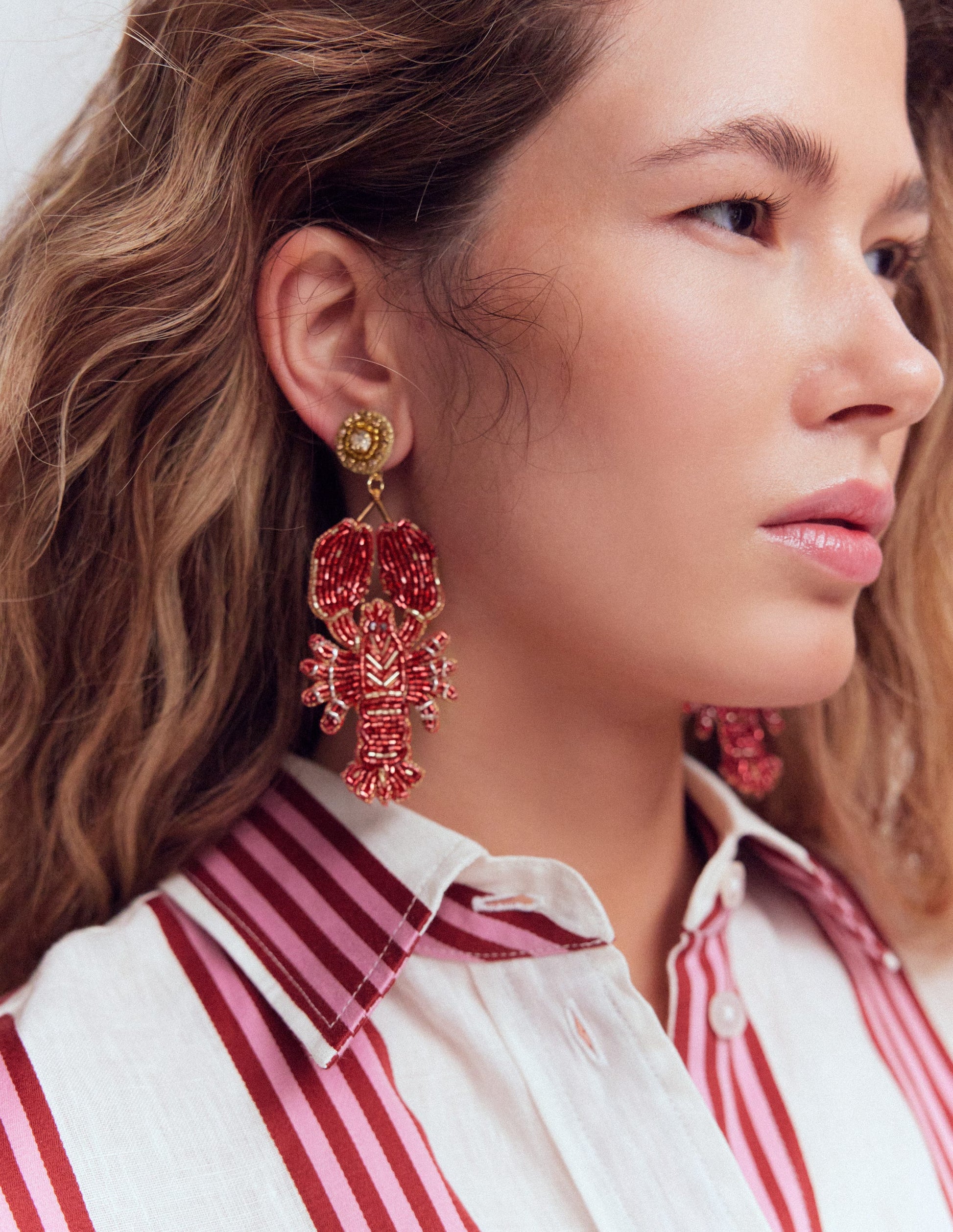 Novelty Beaded Earrings-Lobster-2