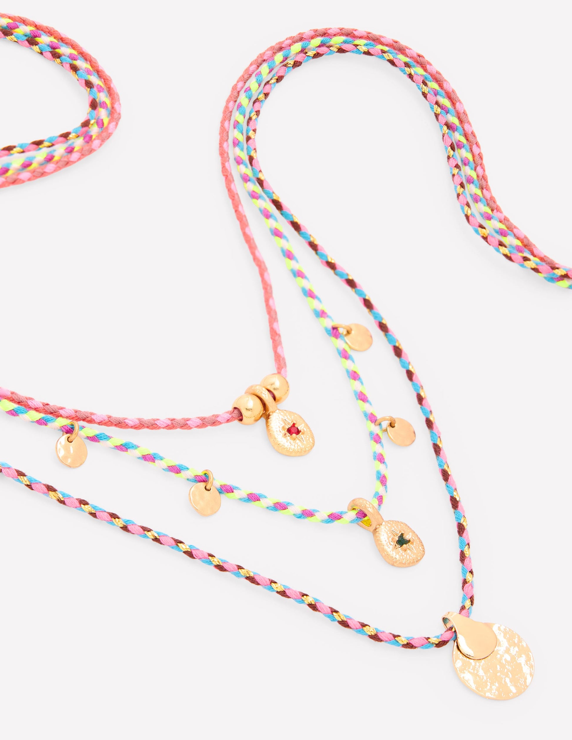 Three Layer Necklace-Multi-4