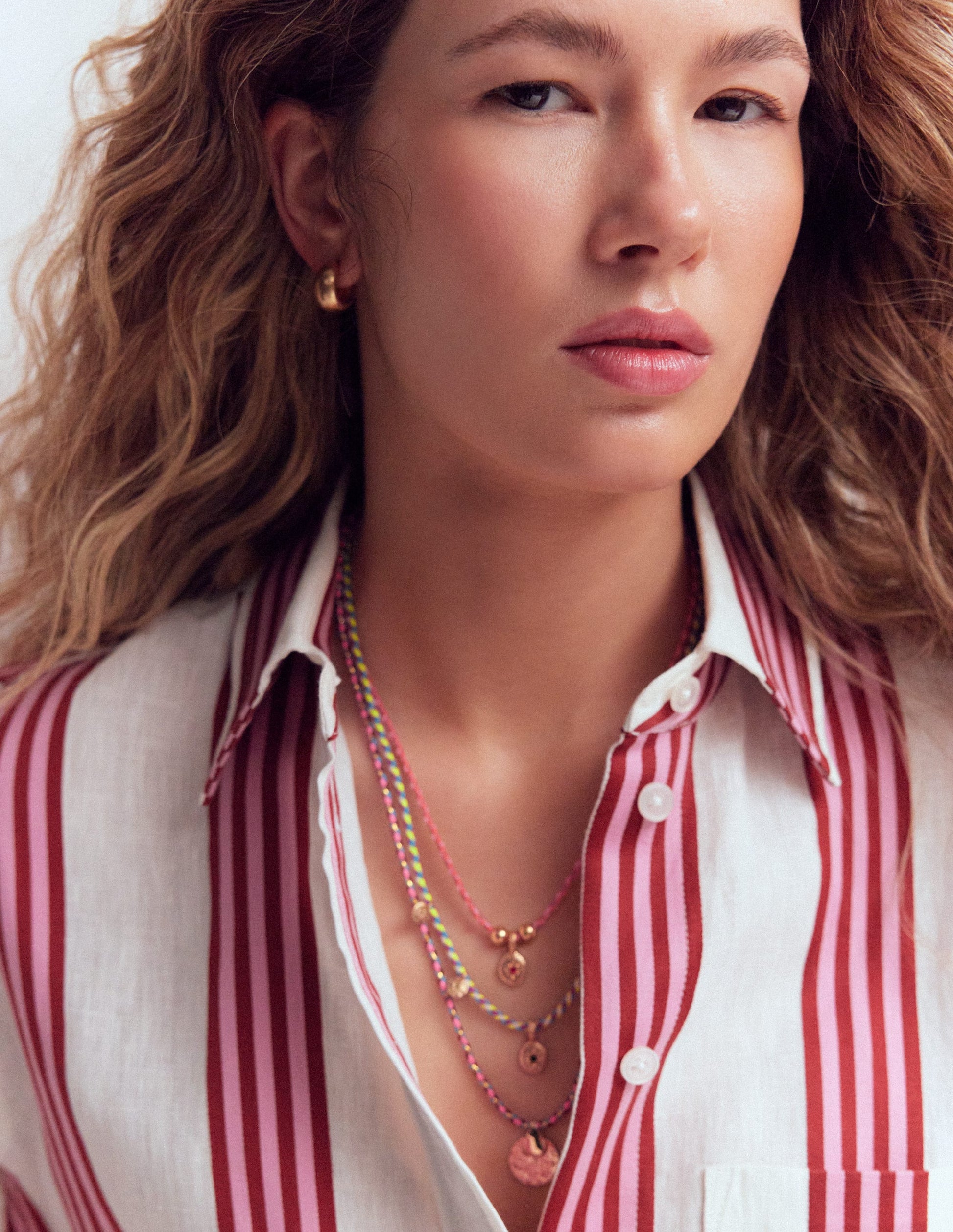 Three Layer Necklace-Multi-2