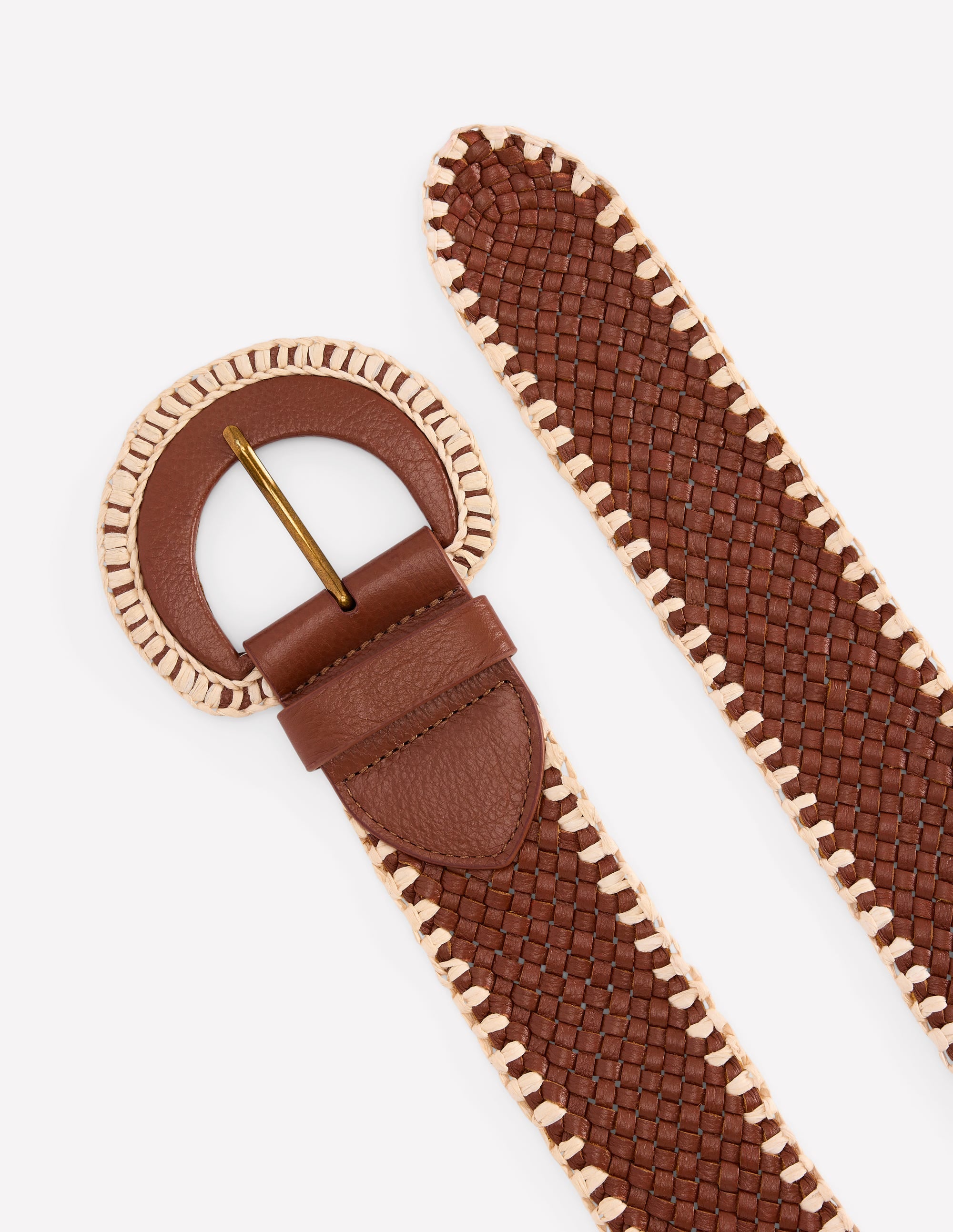 Woven Stitch Belt-Tan - Image 3