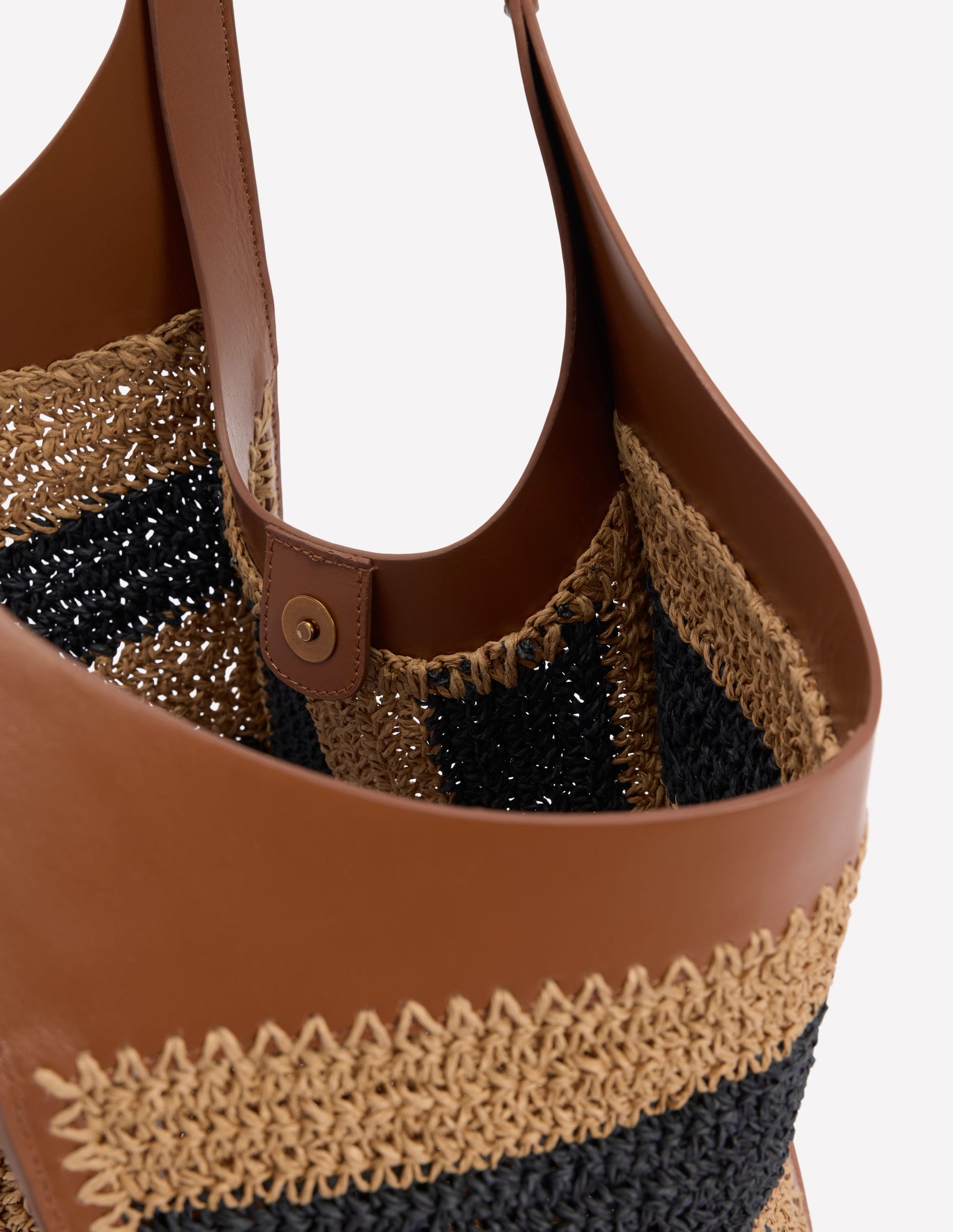 Straw Tote-Navy/Natural Stripe-6