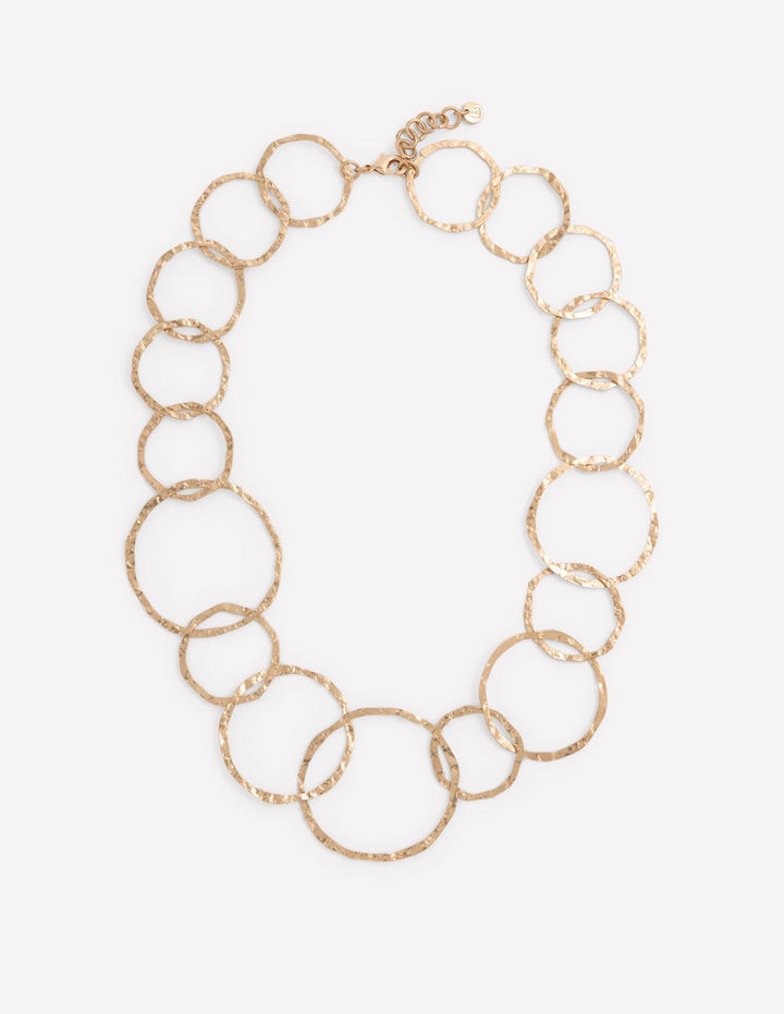 Statement Circle Necklace-Gold Colour