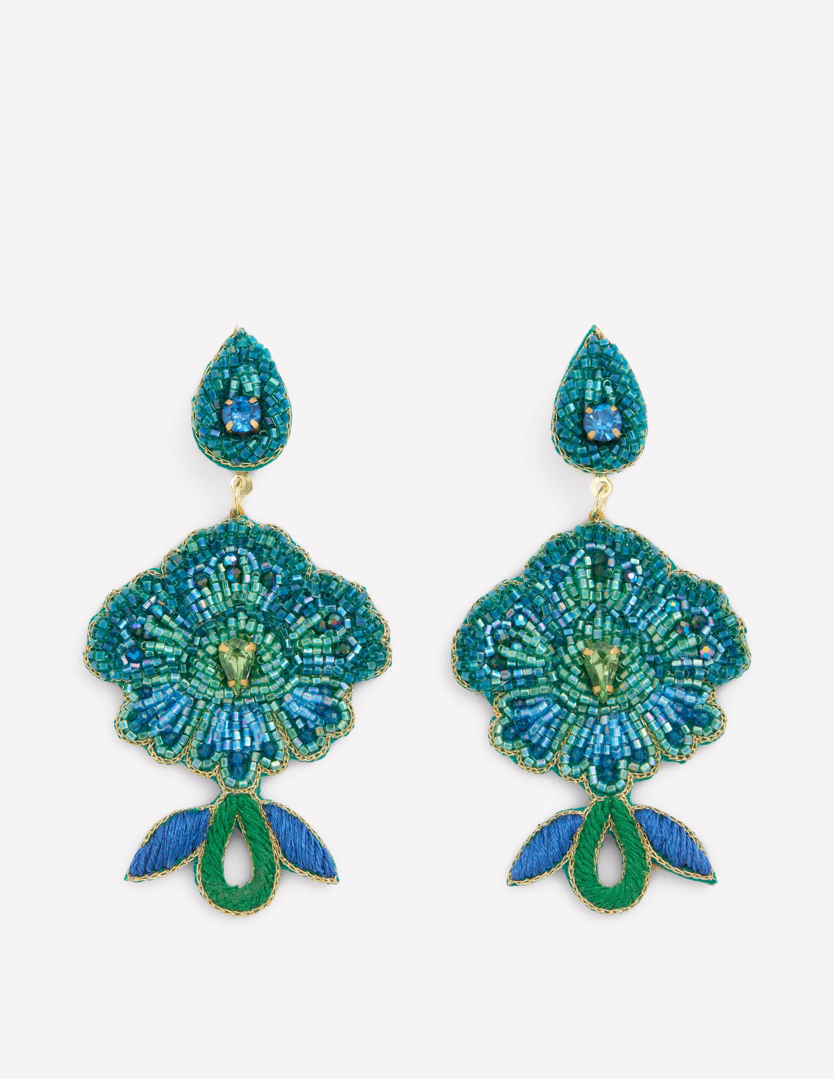 Flower Occassion Earring-Blue - Image 1