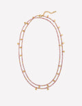 Double Strand Bead Necklace-Pink