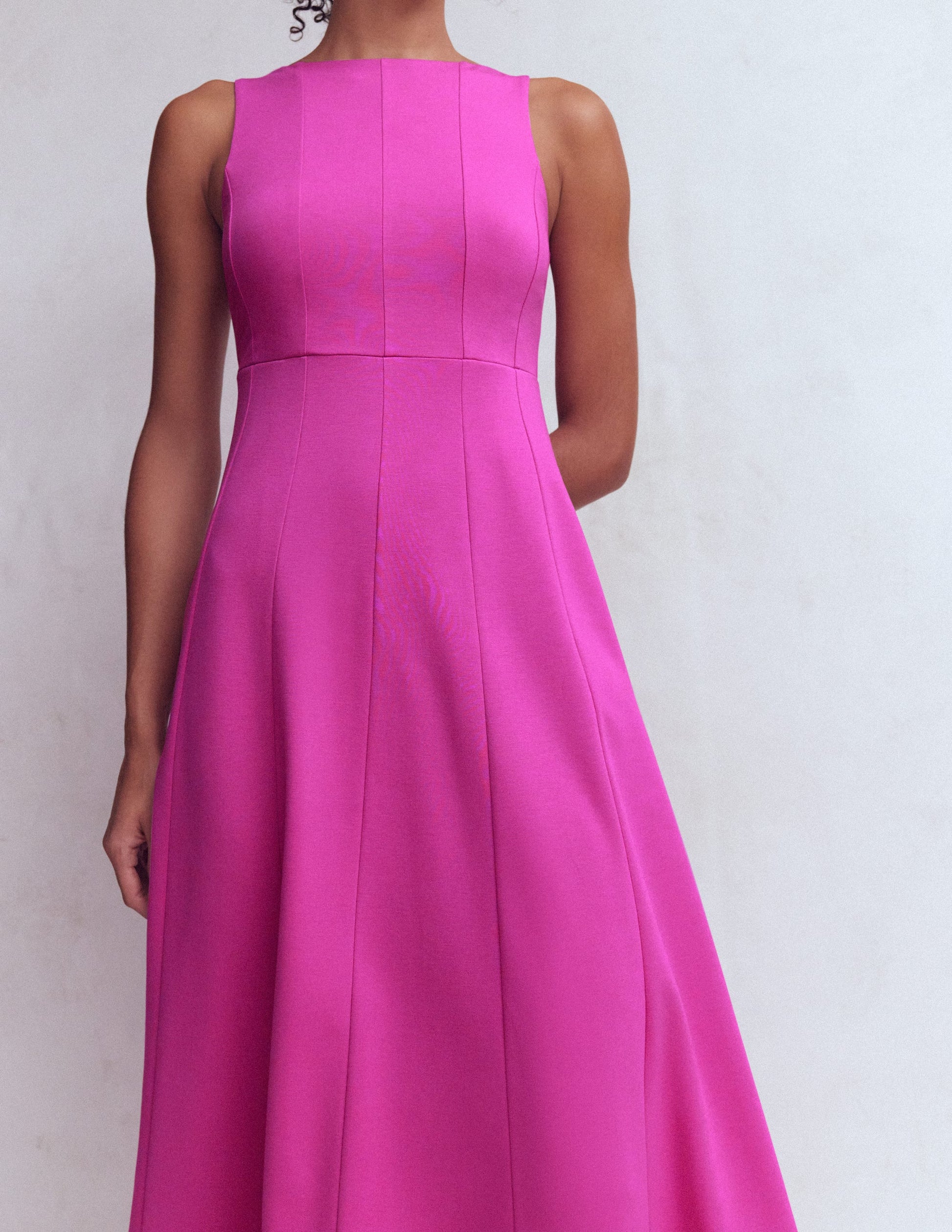 Sleeveless Ponte Midi Dress-Passion Flower-3