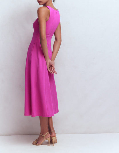 Sleeveless Ponte Midi Dress-Passion Flower-4