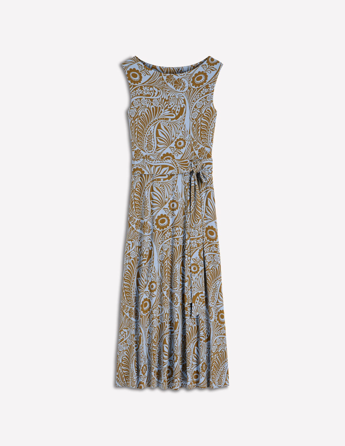 Tamsin Jersey Midi Dress-Blue, Enchanted Paisley - Image 5