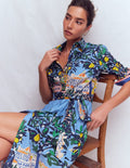 Alexa Cotton Midi Shirt Dress-Multi Balcony Scene
