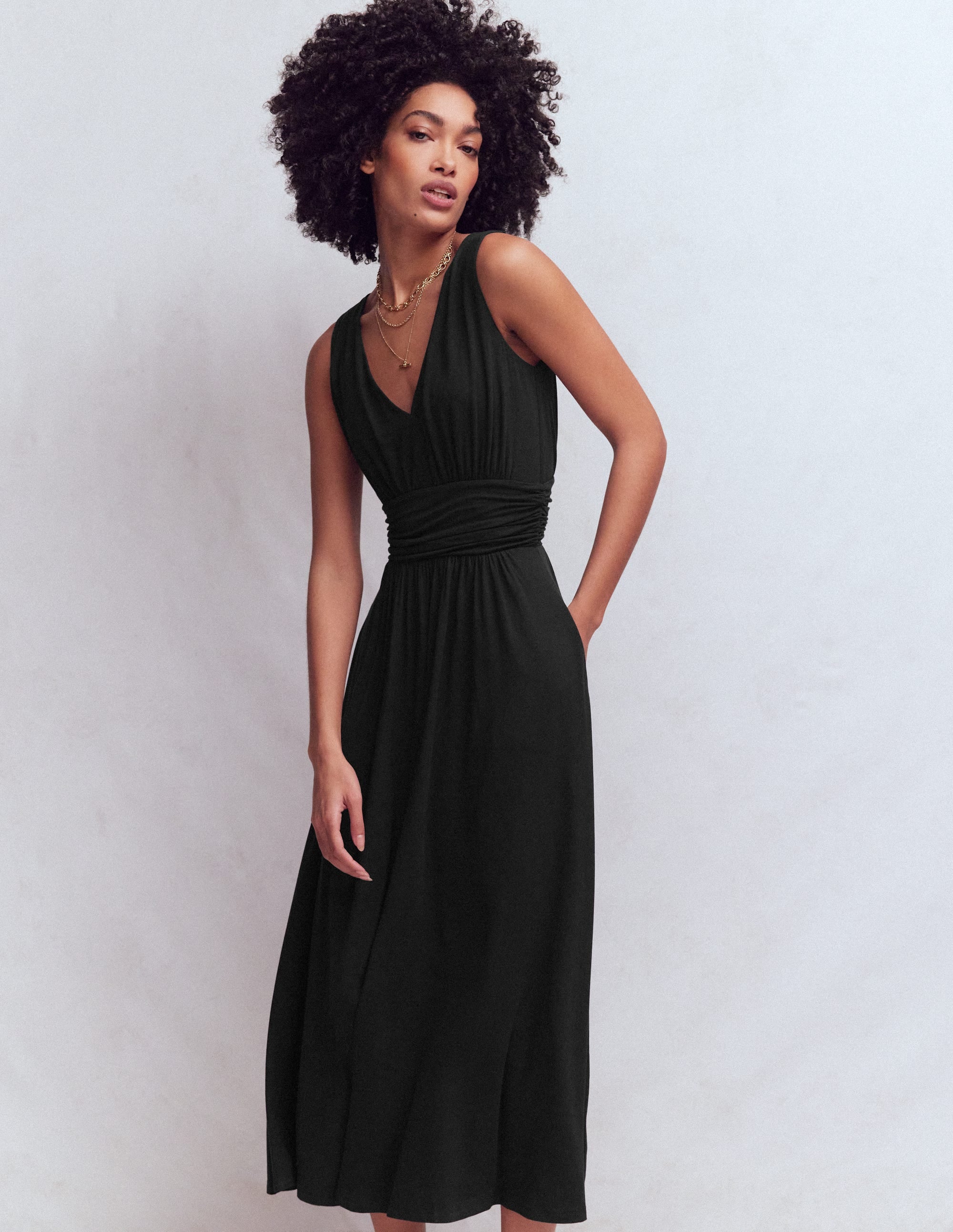 Elodie Jersey Maxi Dress-Black - Image 1