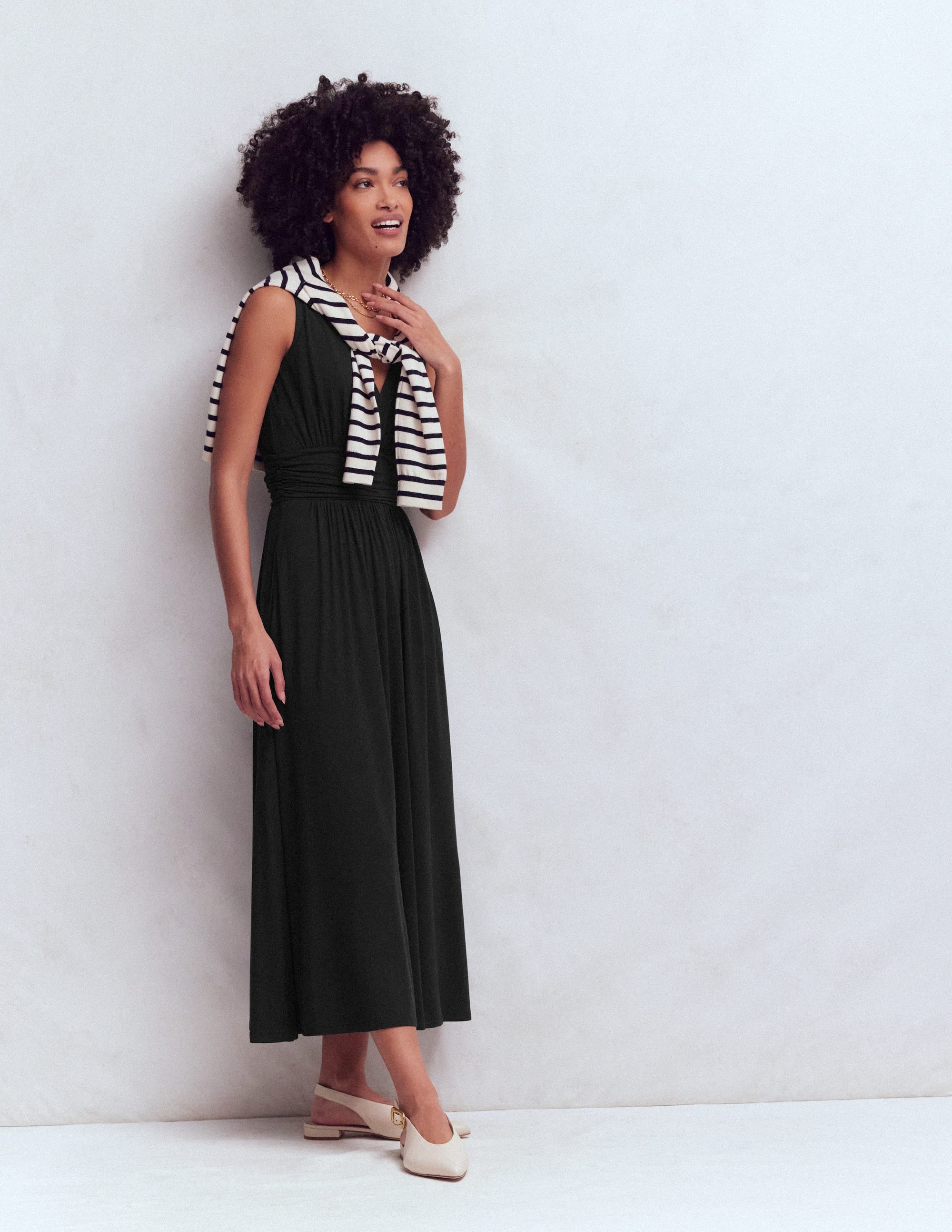 Elodie Jersey Maxi Dress-Black - Image 6