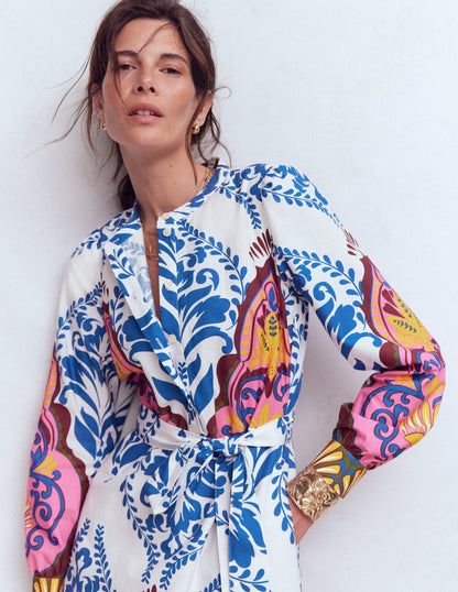 Ava Cotton Midi Dress-Multi, Ornamental Garden-4