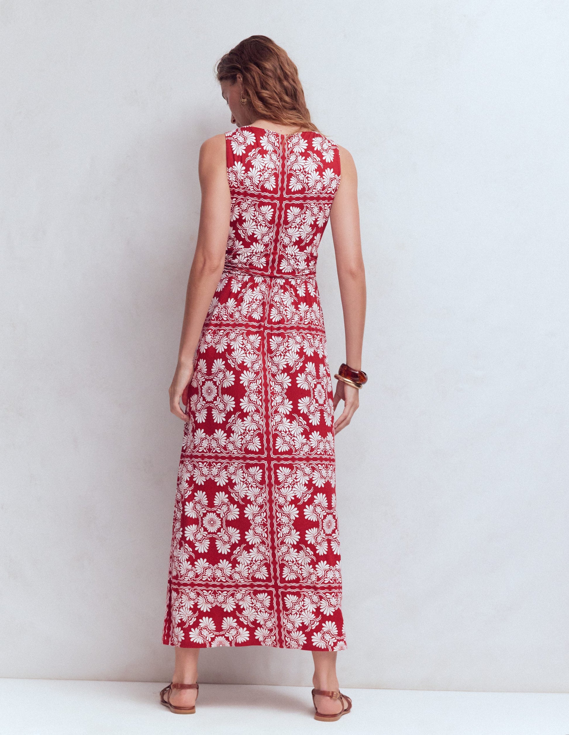 Antonia Jersey Maxi Dress-Rich Chestnut, Botanical Charm-3