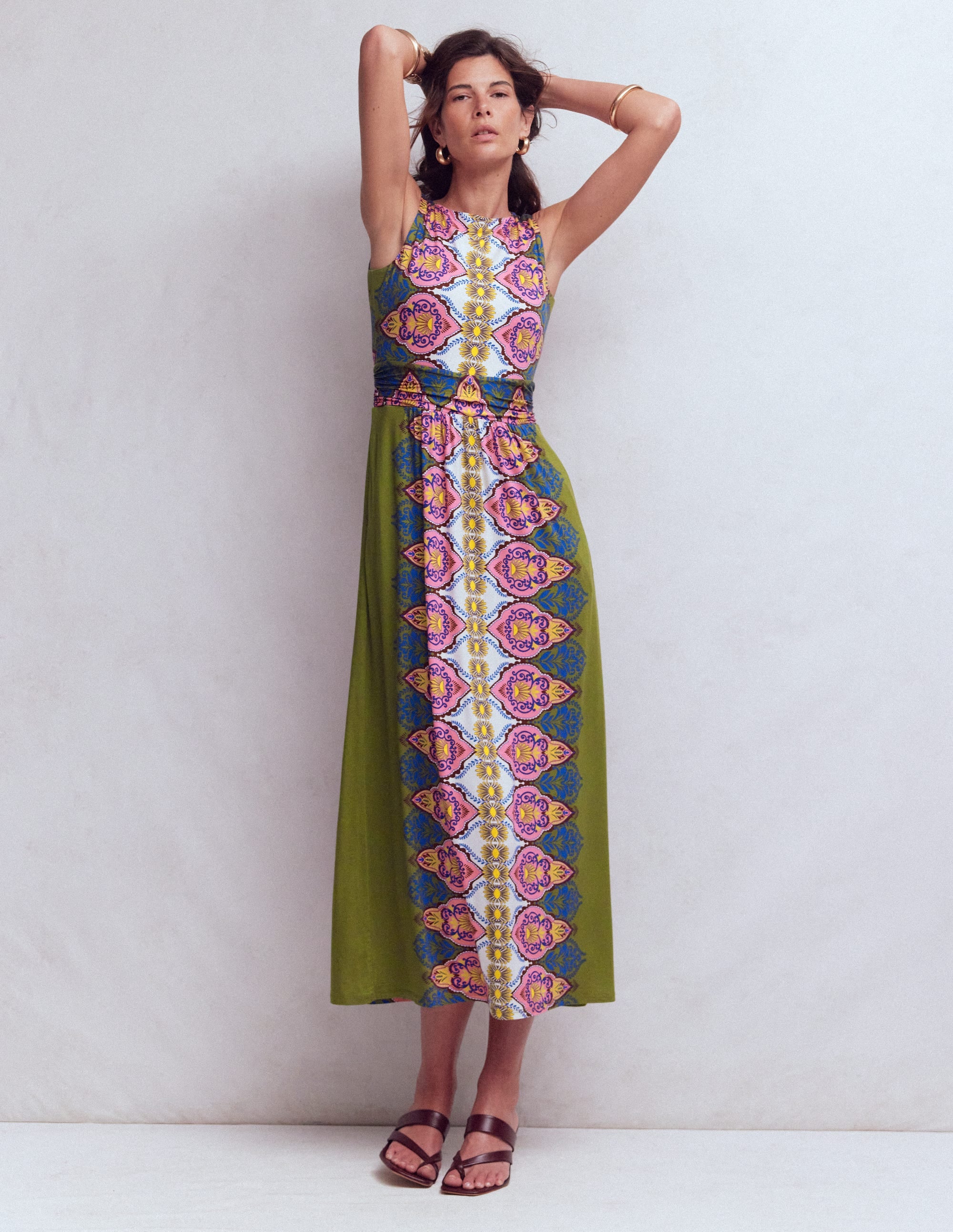 Antonia Jersey Maxi Dress-Multi, Ornamental Garden - Image 1