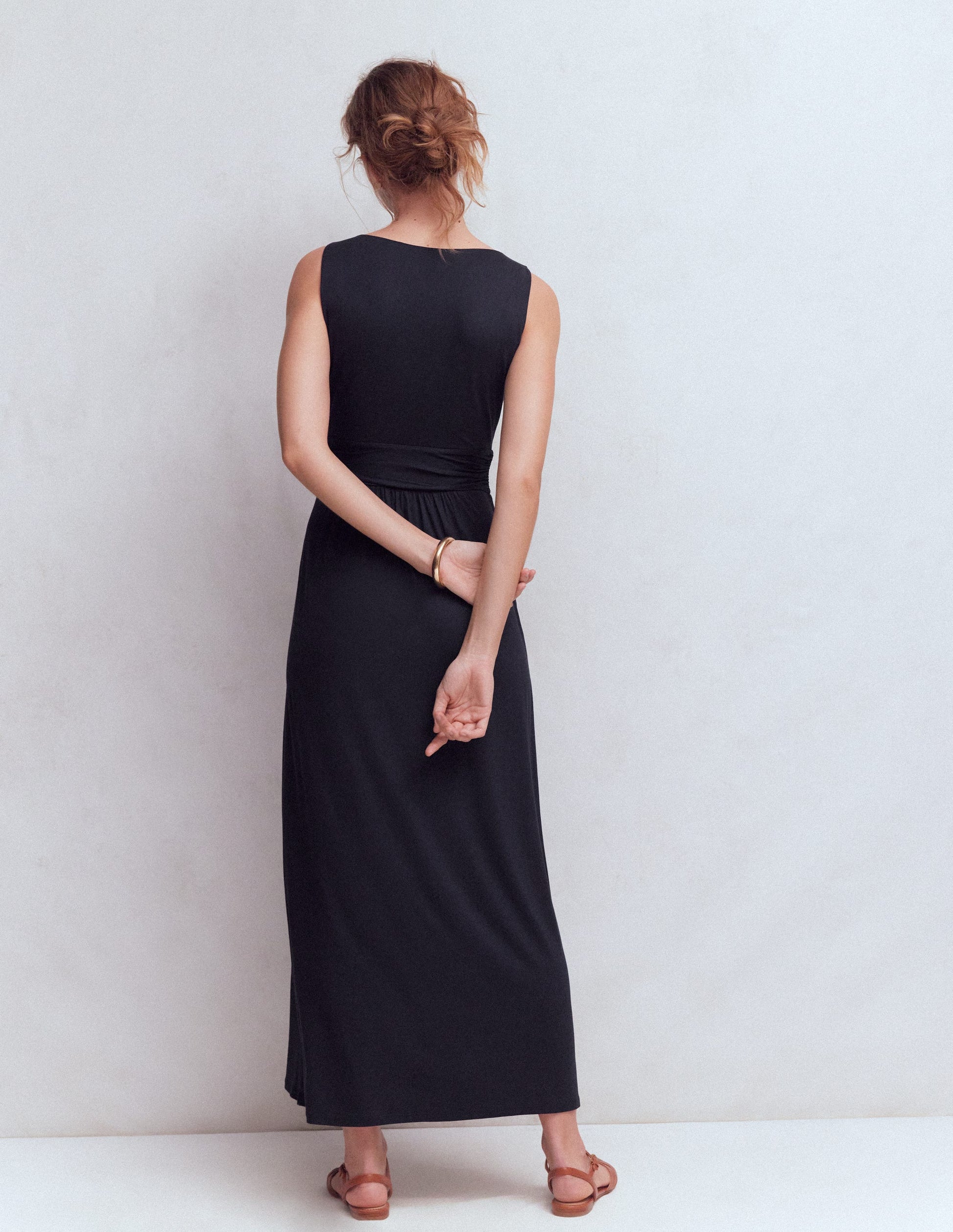 Antonia Jersey Maxi Dress-Navy-3