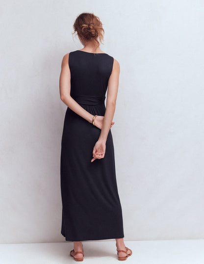 Antonia Jersey Maxi Dress-Navy-3