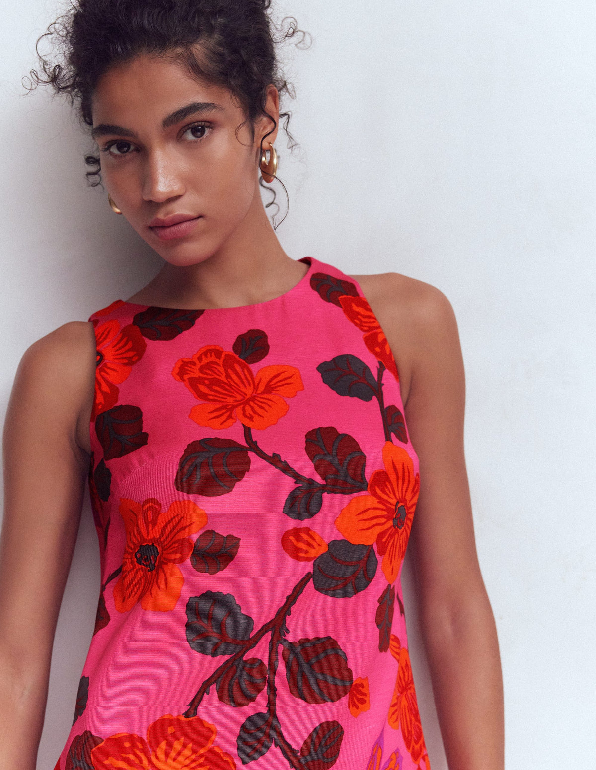 Classic Shift Dress-Pink, Elaborate Blossom - Image 2