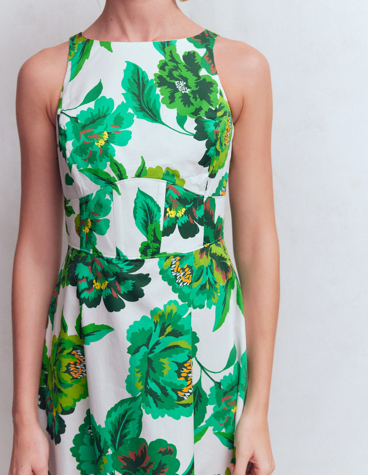 Silvia Boned Bodice Maxi Dress-Green Opulent Blossom - Image 5