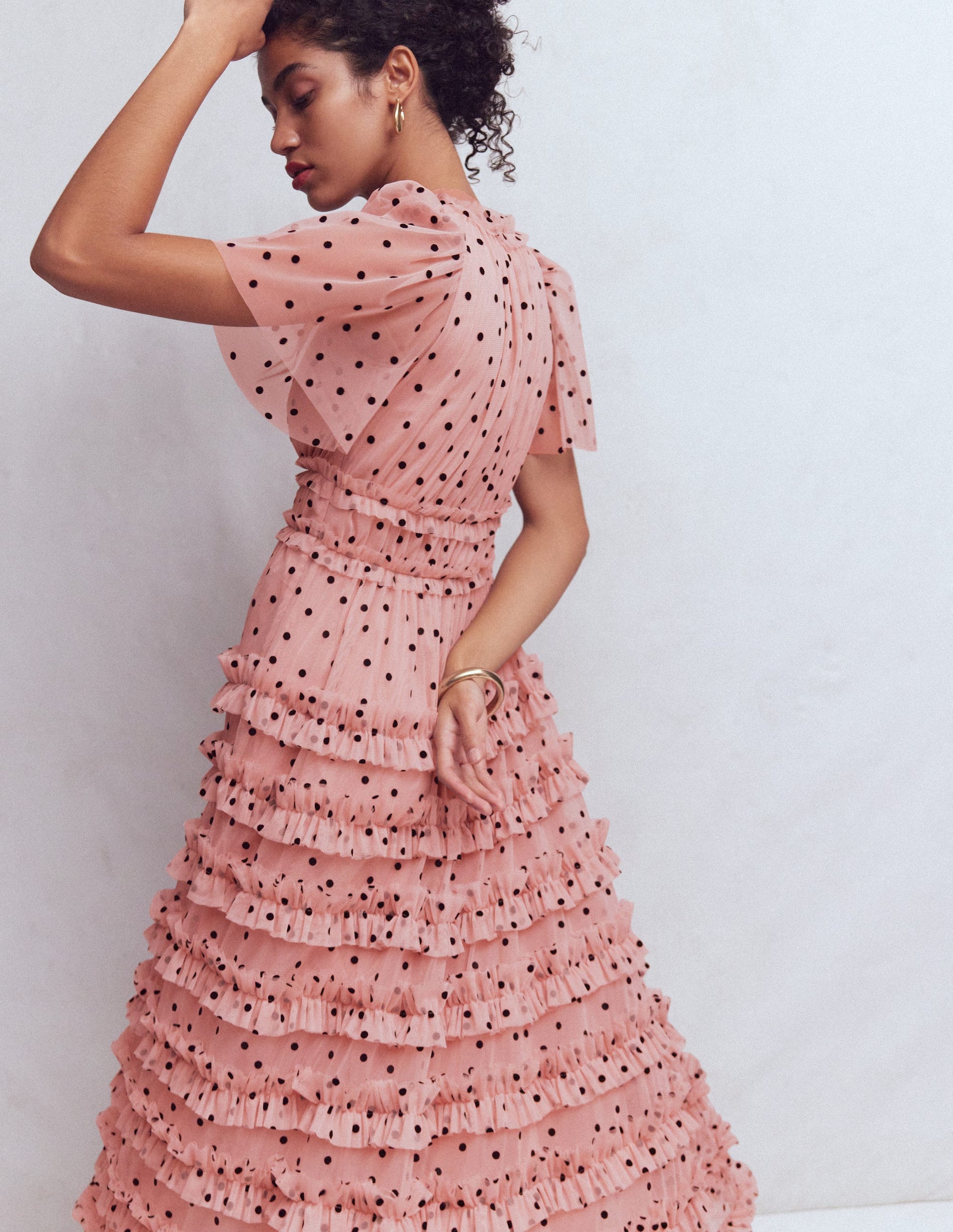 pink polka dot ruffle dress Buy Phase Eight Pink Spot Ruffle Dress from Next USA