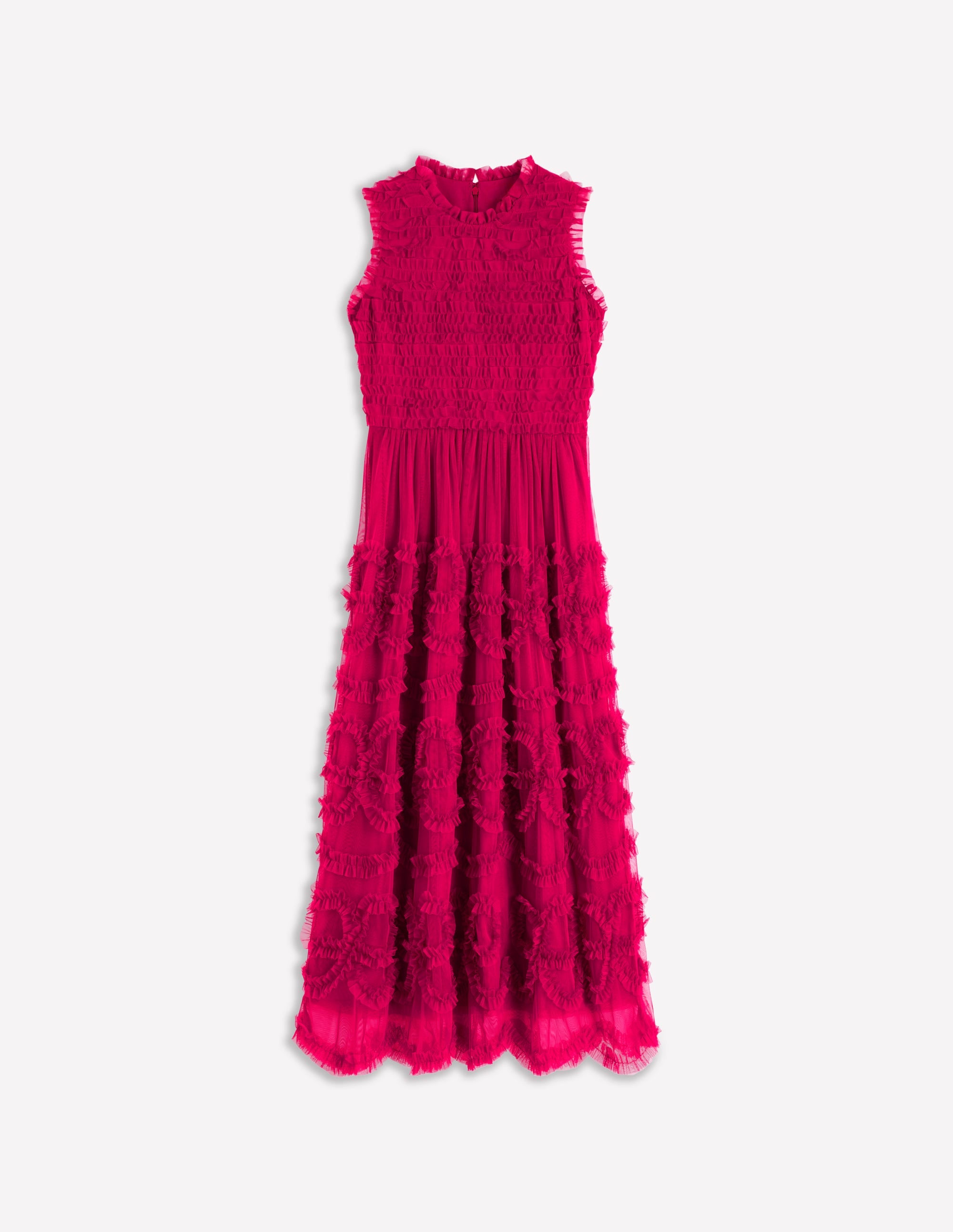 Tulle Bow Party Dress-Vibrant Pink - Image 7
