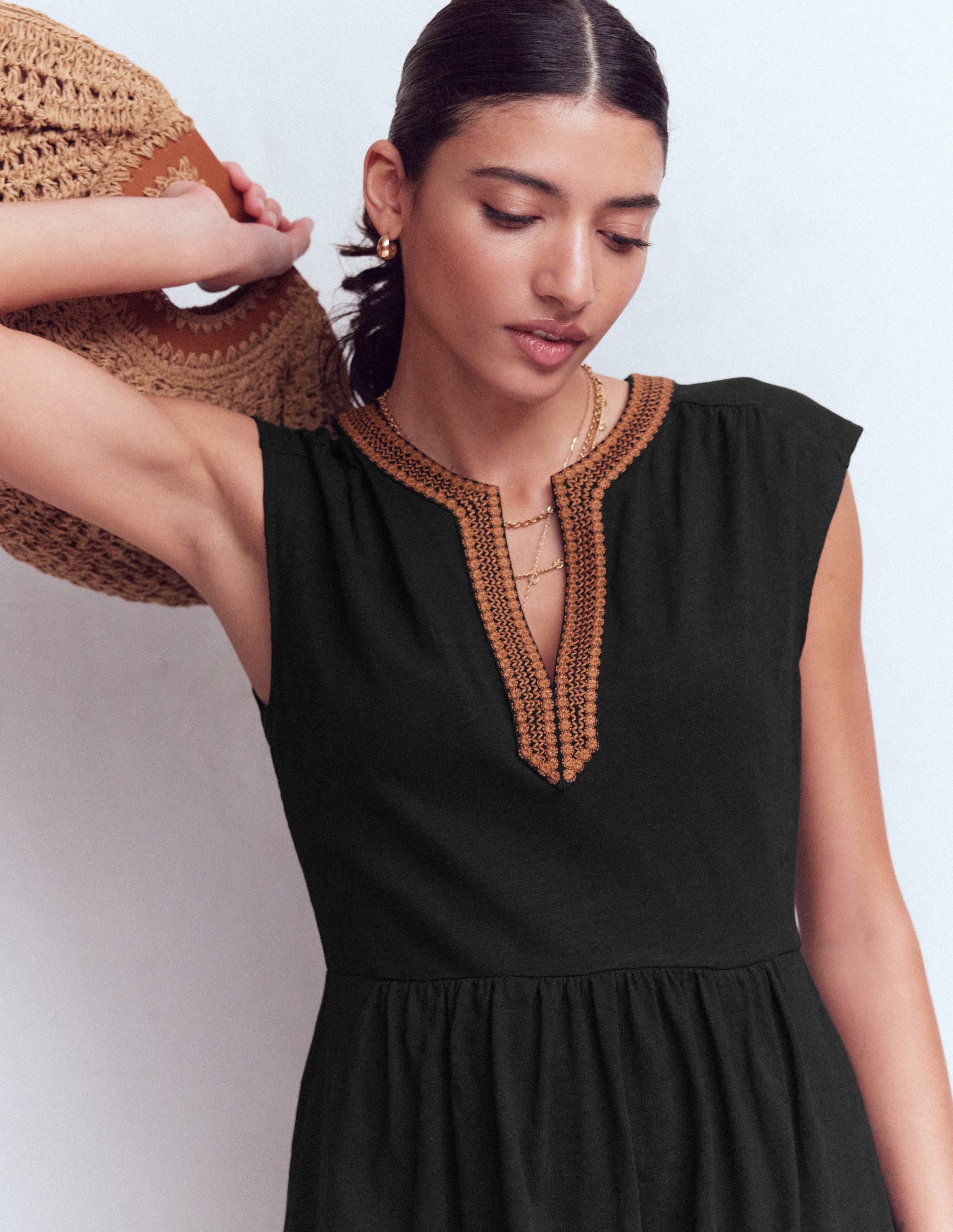 May Jersey Midi Dress-Black - Image 2