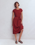 Eve Jersey Midi Dress-Rich Chestnut