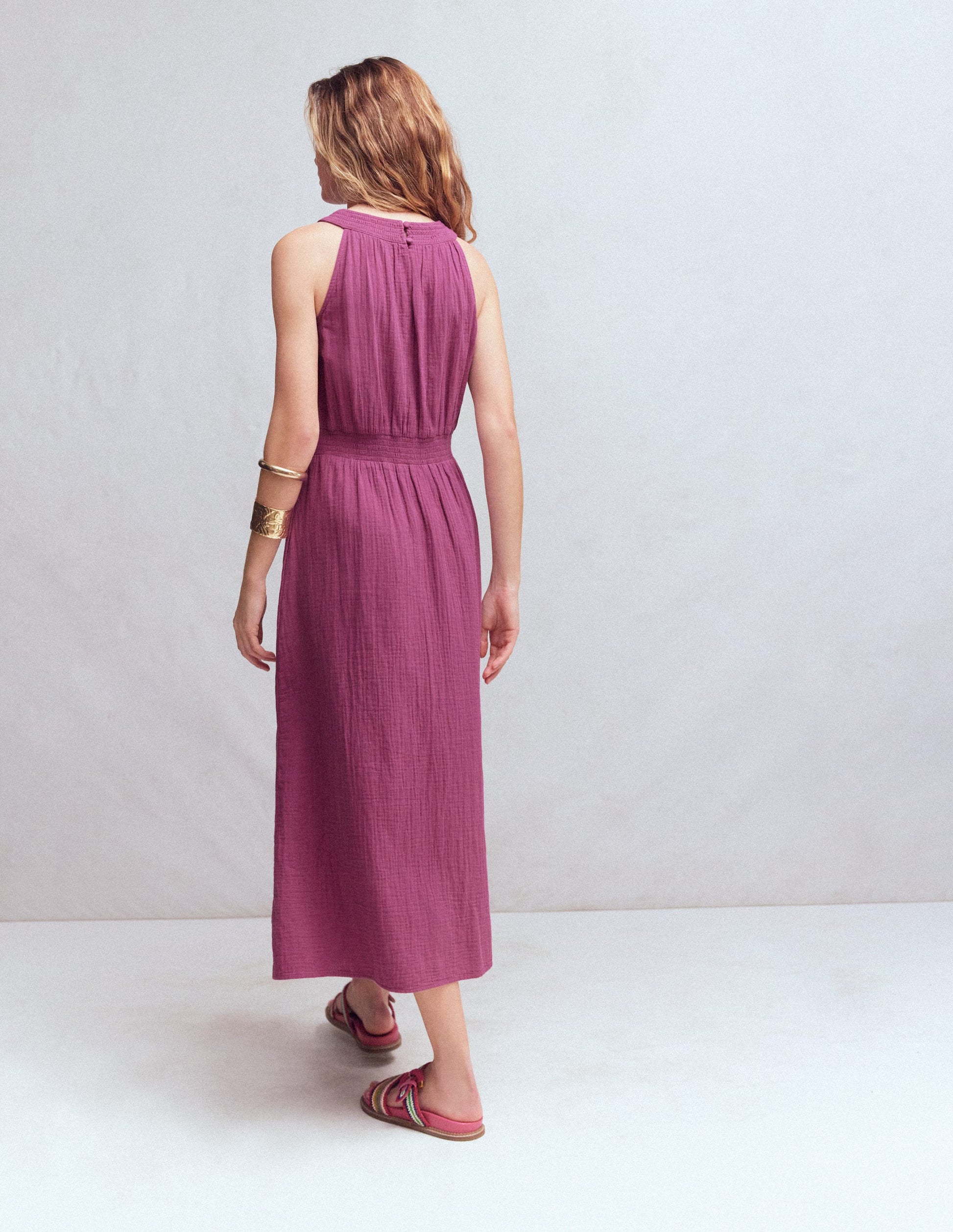 Daphne Double Cloth Dress-Warm Mauve-3
