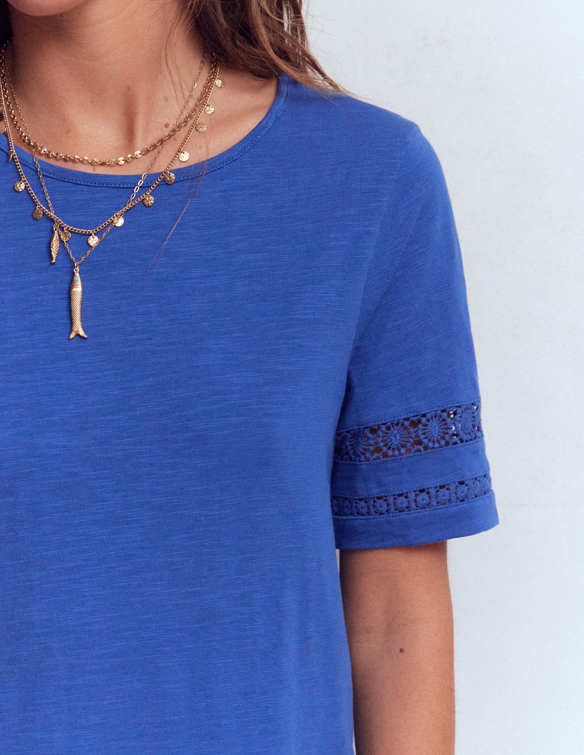 Hattie Jersey T-shirt Dress-Denim Blue-2