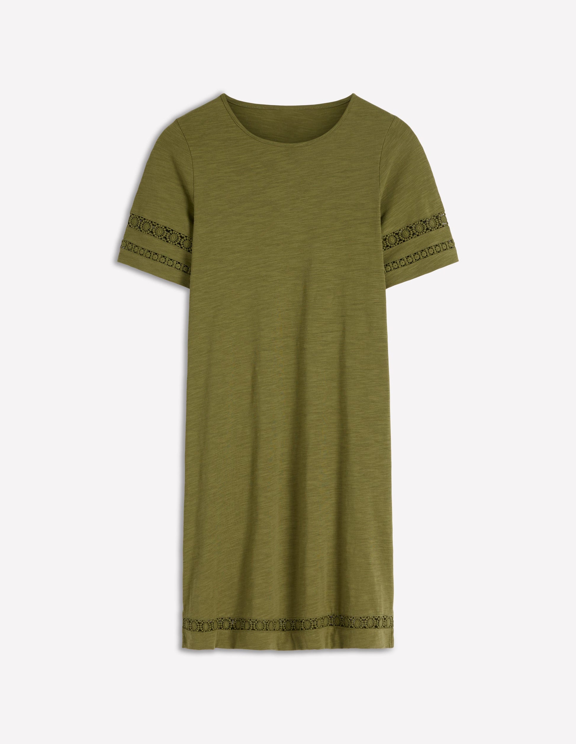 Hattie Jersey T-shirt Dress-Olive-6