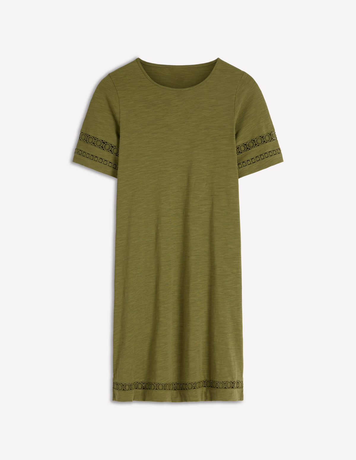 Hattie Jersey T-shirt Dress-Olive - Image 6