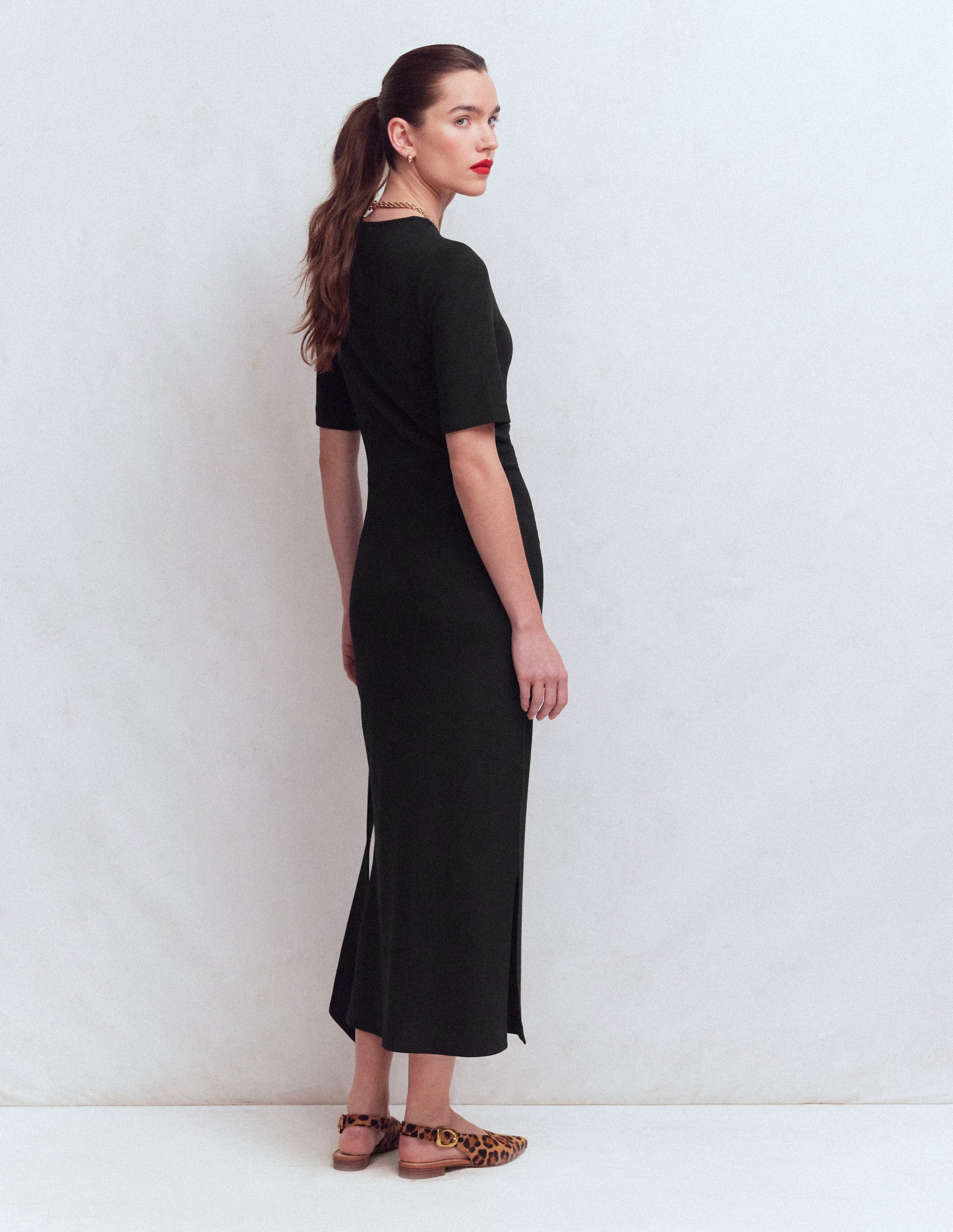 jersey midi dress black Max Mara | Woman - Viscose jersey midi dress - Black