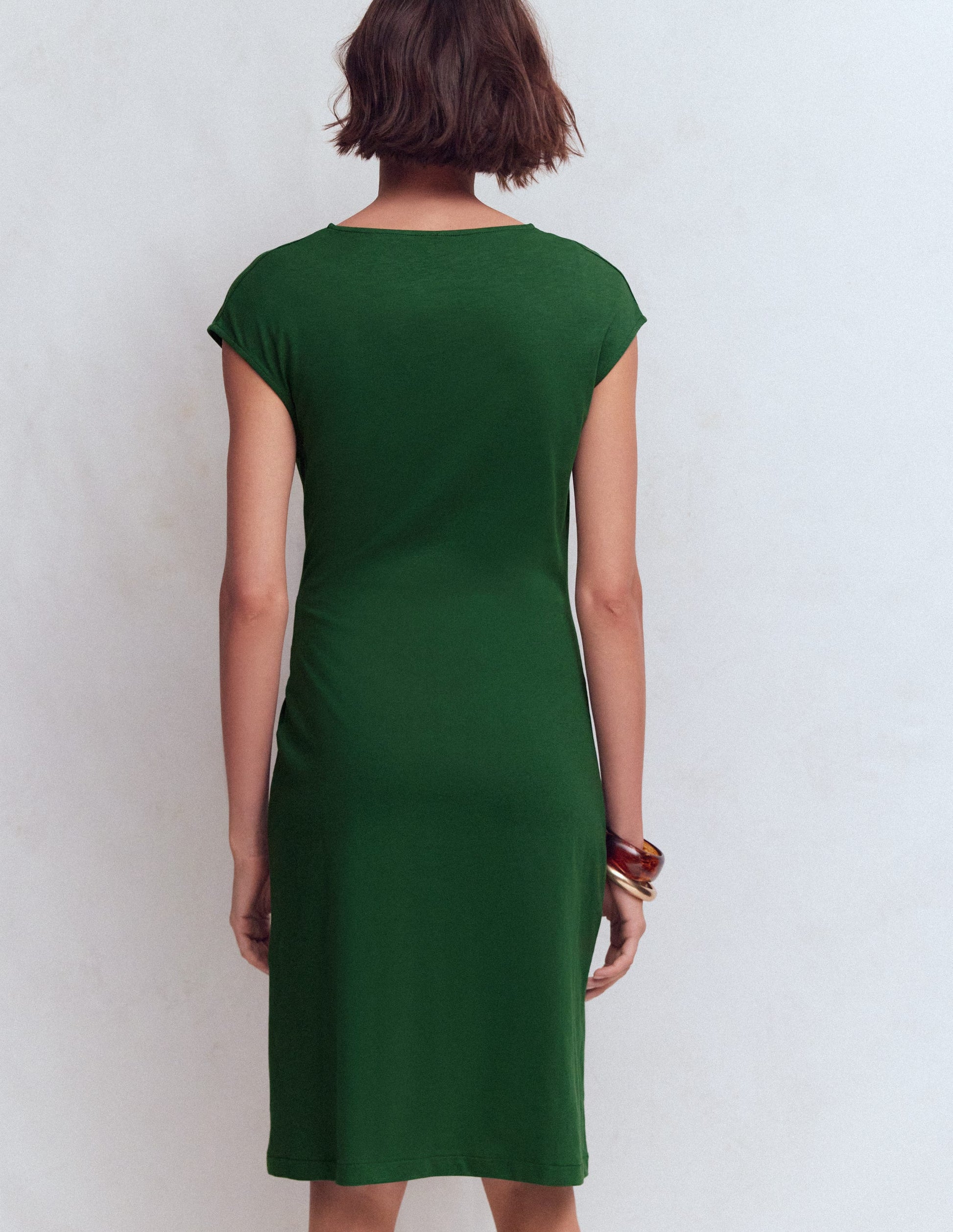 Delilah Twist Short Dress-Hunter Green-3