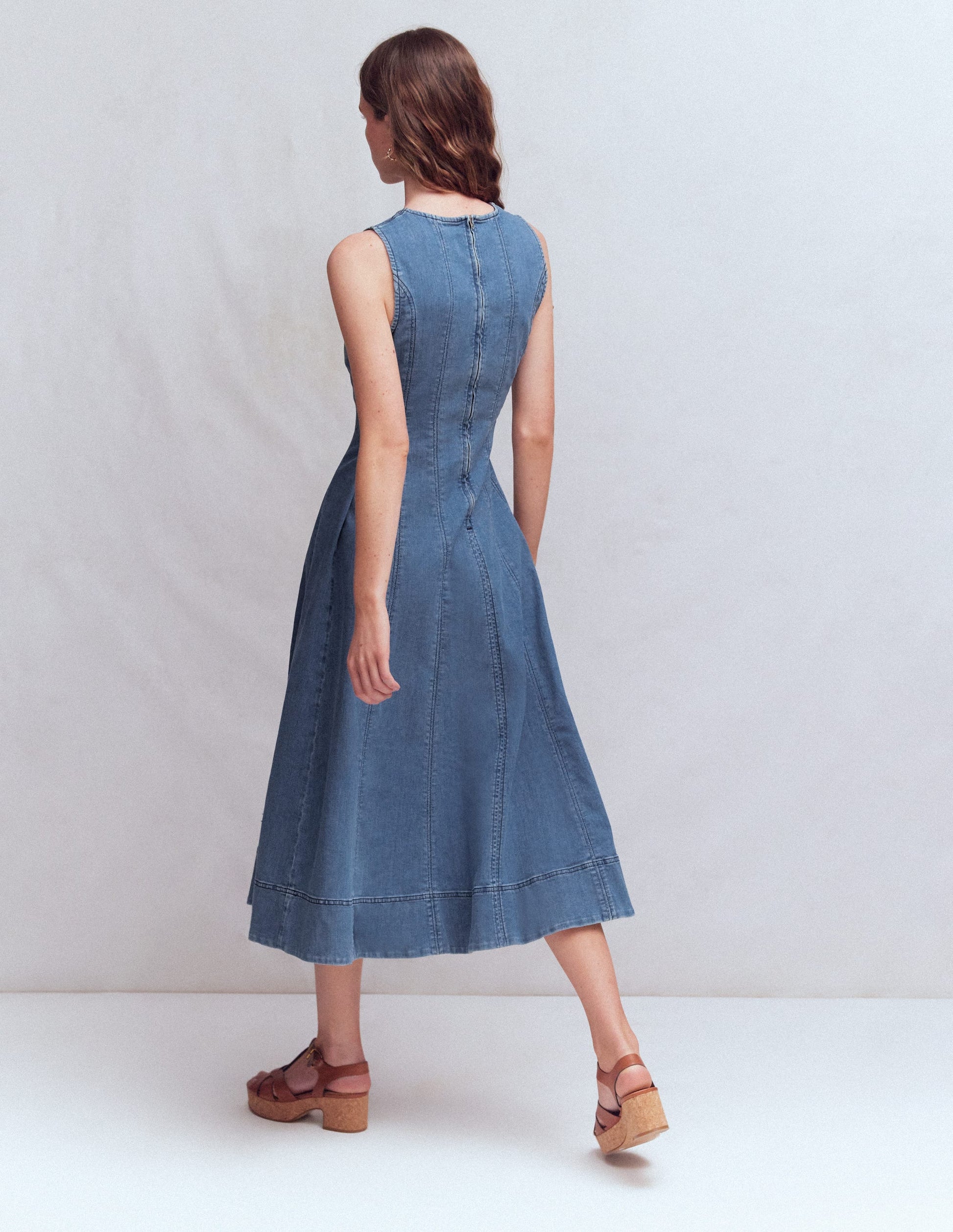 Annet Denim Midi Dress-Mid Vintage-3