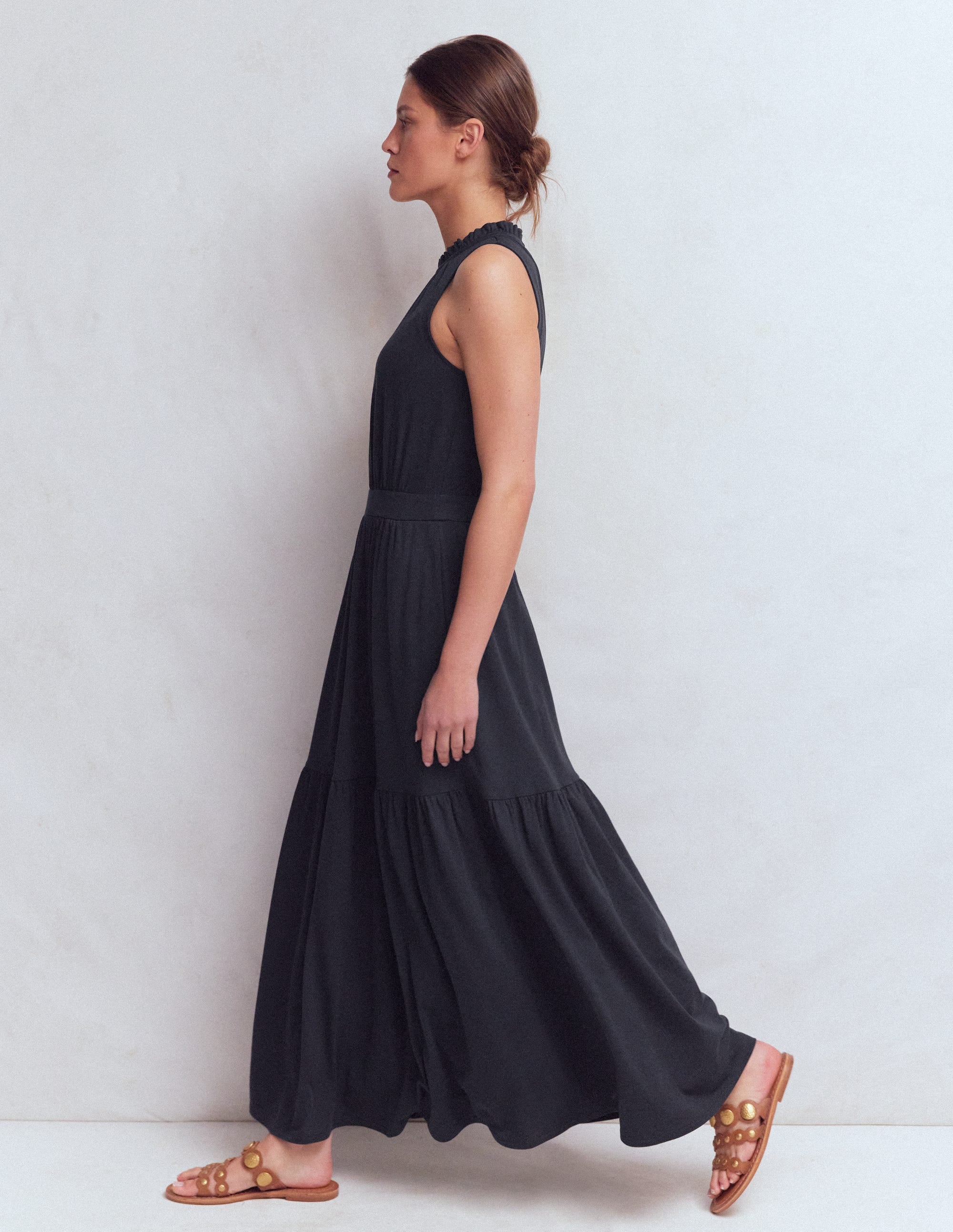 Camalie Jersey Maxi Dress-Navy - Image 2
