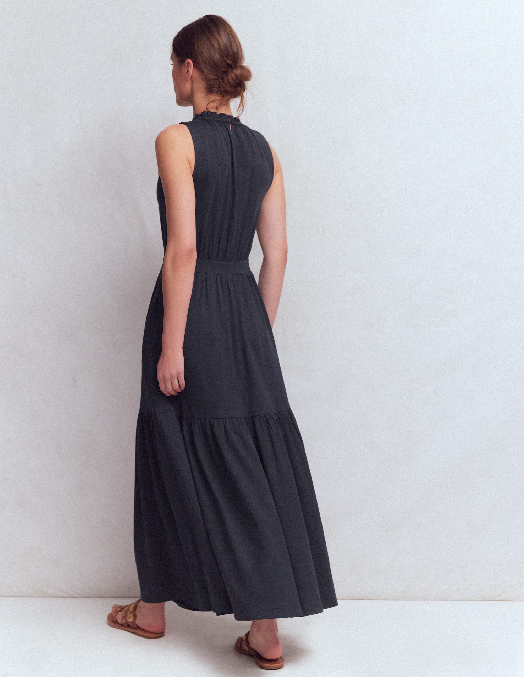 Camalie Jersey Maxi Dress-Navy - Image 4
